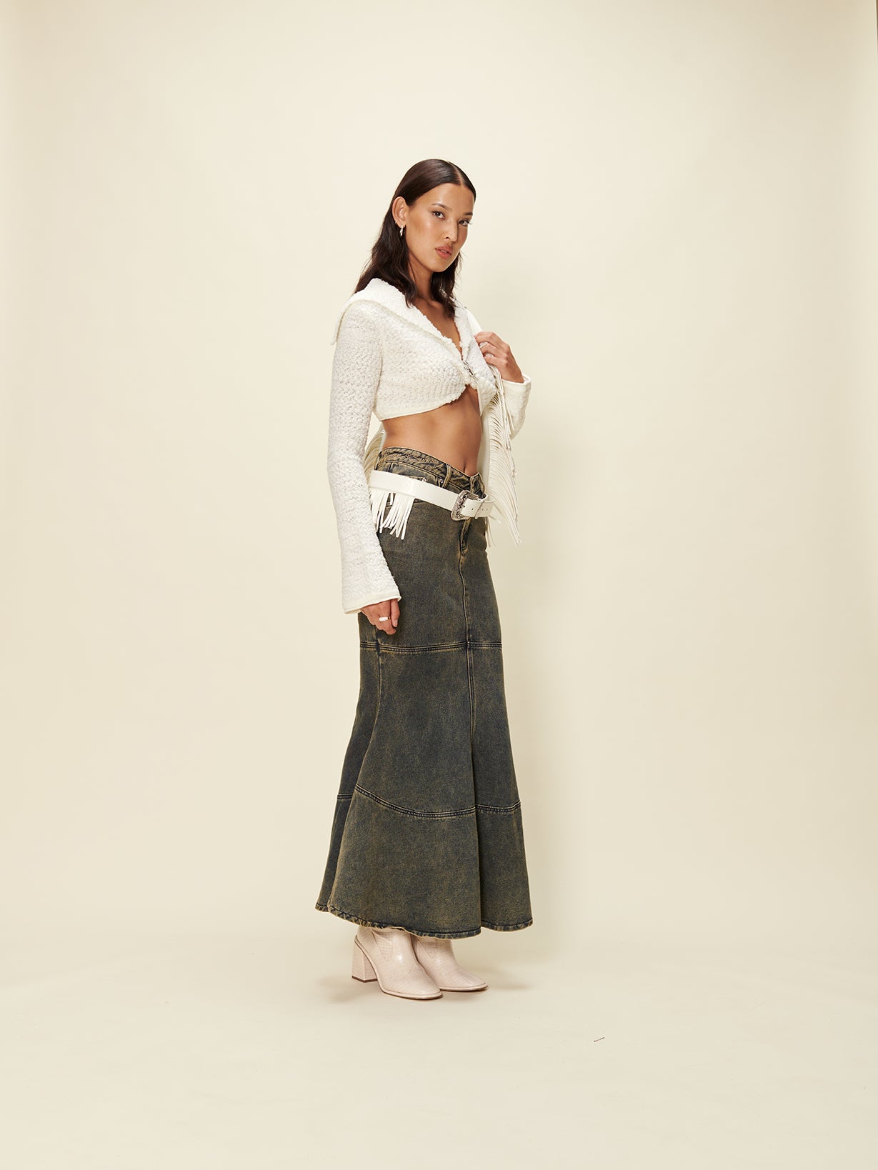 House Of Sunny Women's Knitwear SAIL KNIT maglia cropped colletto marinaio