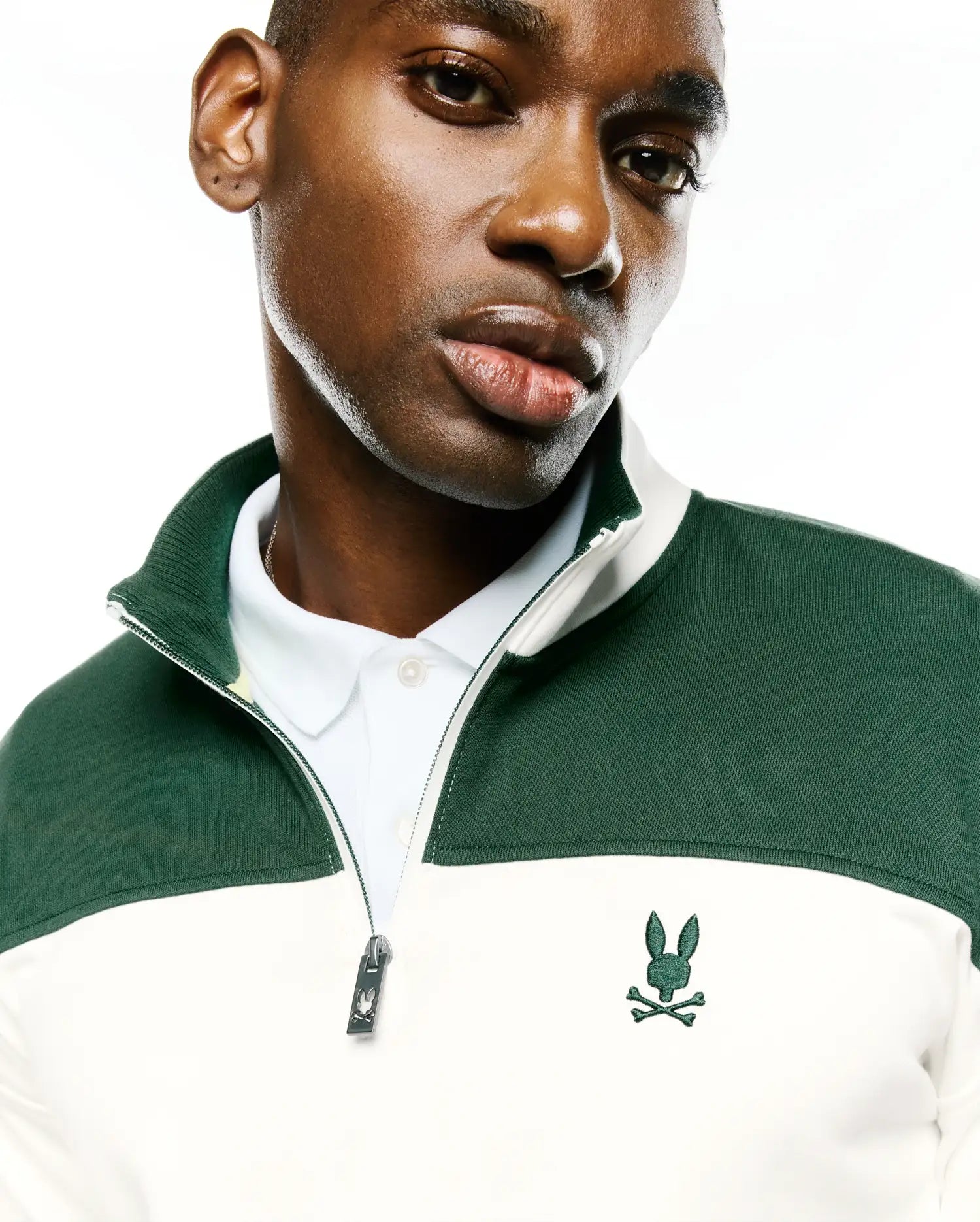 Psycho Bunny Men's Sweatshirts & Hoodies Gabe French Terry Sweatshirt MT0500184 felpa ecru