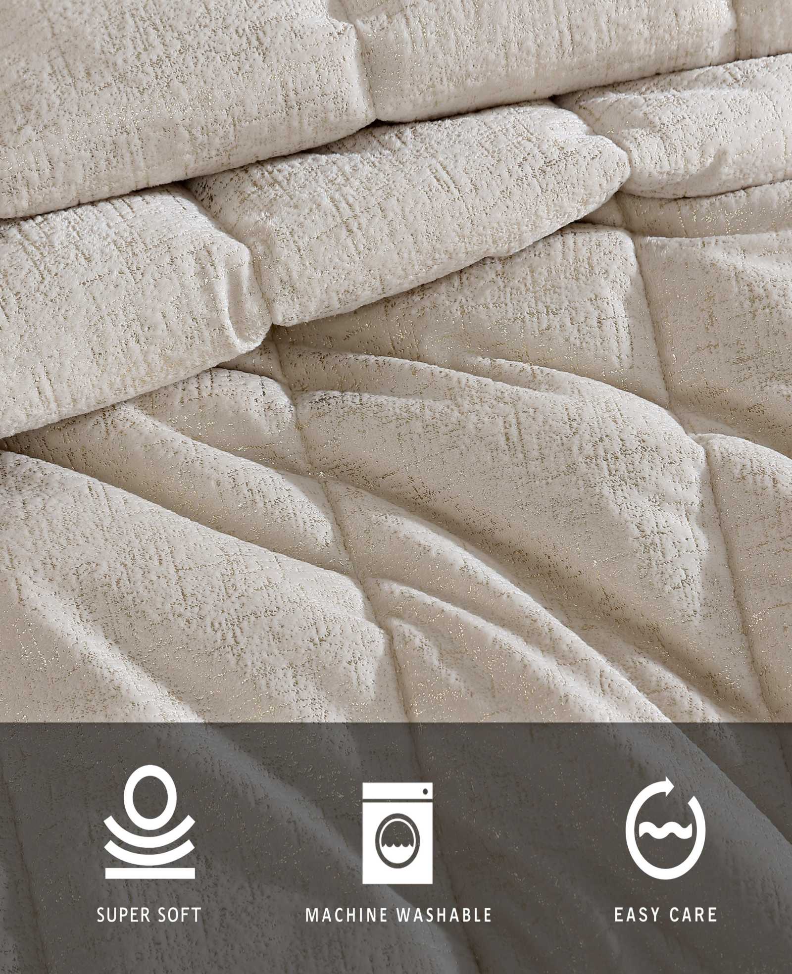 Kenneth Cole Reaction Home & Bedding Banks Natural comforter sham set avorio, Full/Queen