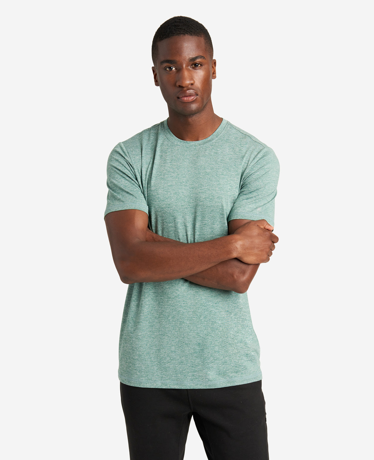 Kenneth Cole Reaction Clothing Essential Crew Neck Active Tee t-shirt blu mélange stretch