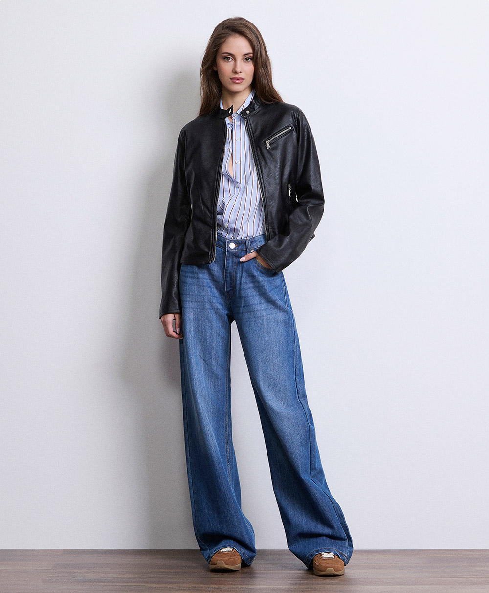 Markup Donna Giacche & Giubbotti Giubbotto biker in ecopelle