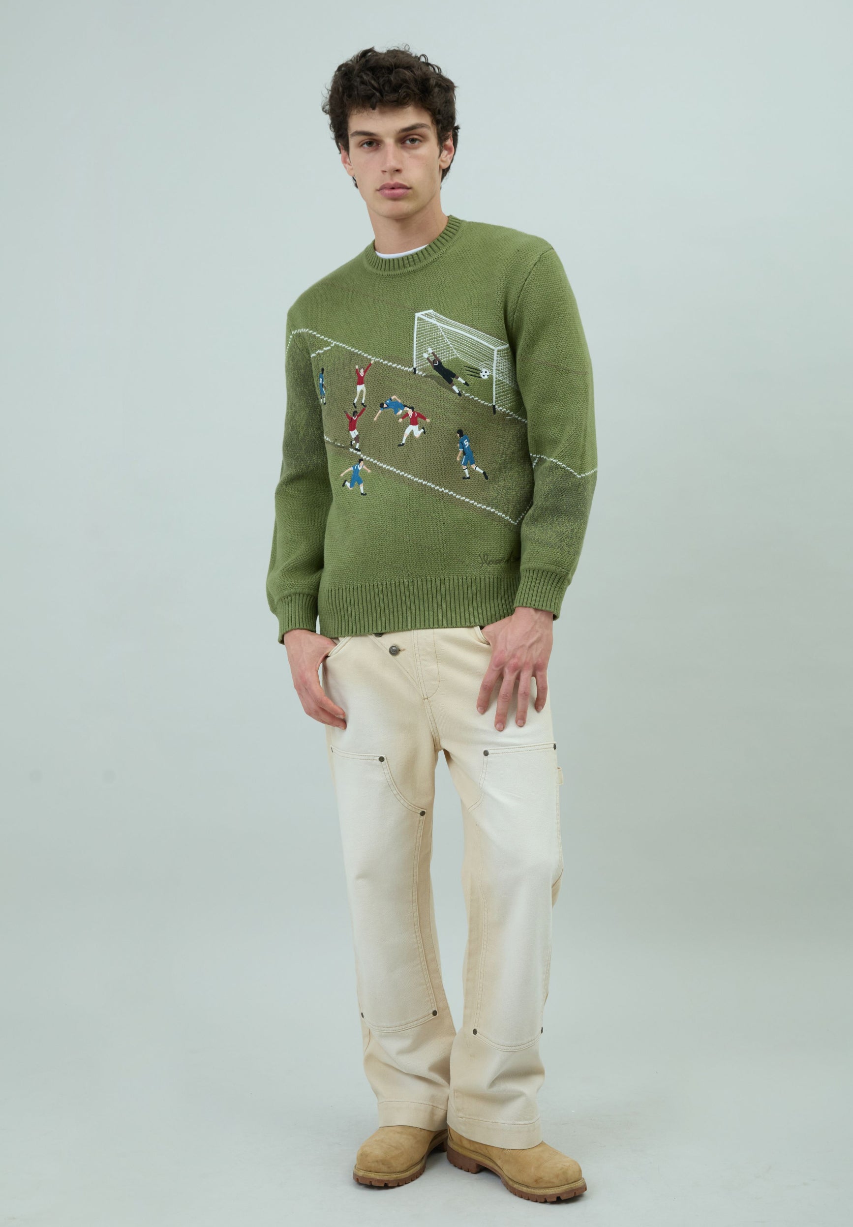 House Of Sunny Women's Knitwear MATCH OF THE DAY 2.0 maglione UK S-M-L-XL verde calcio