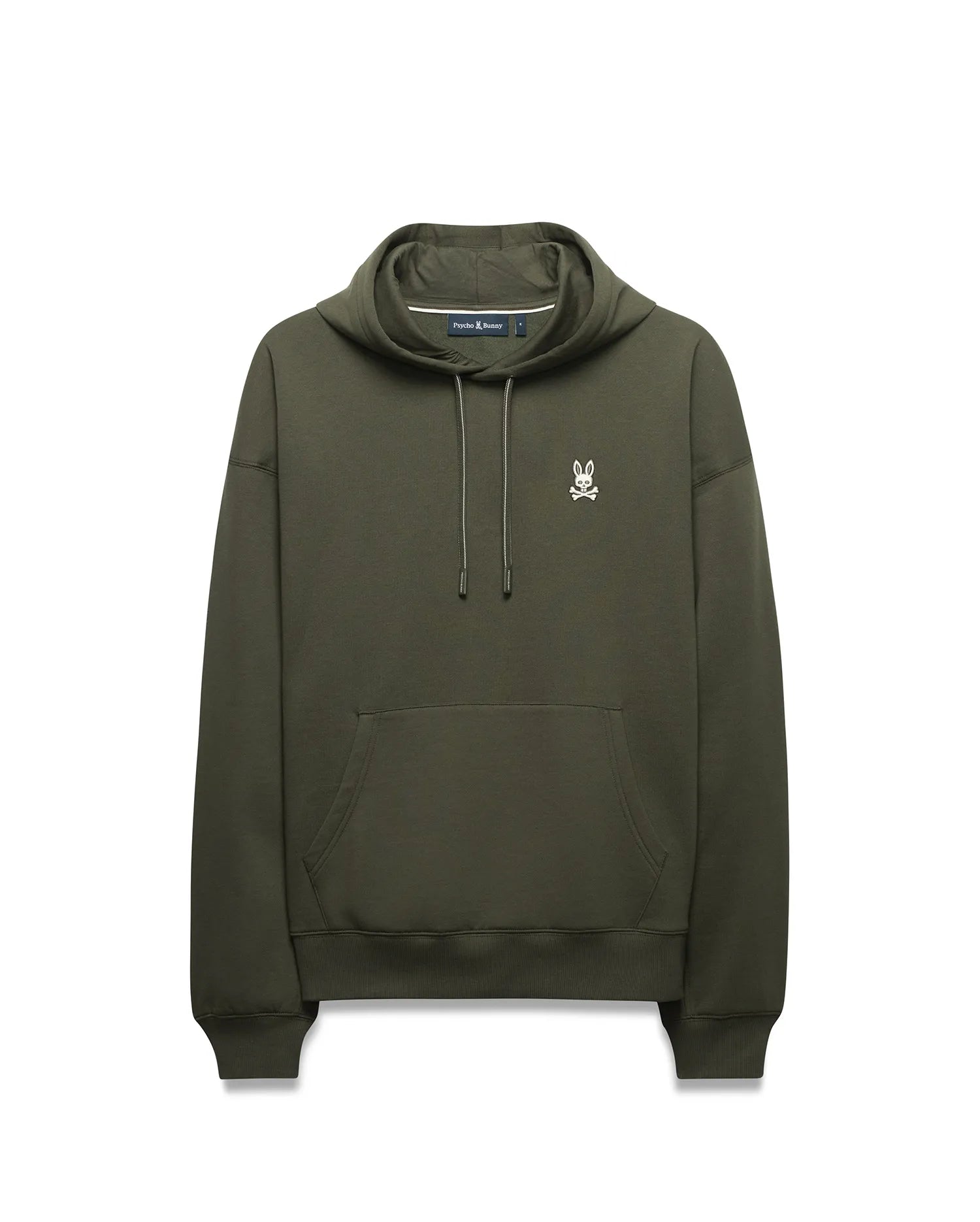 Psycho Bunny Men's Sweatshirts & Hoodies Men's Terrence Fleece Hoodie MT0500254 felpa con cappuccio verde oversize