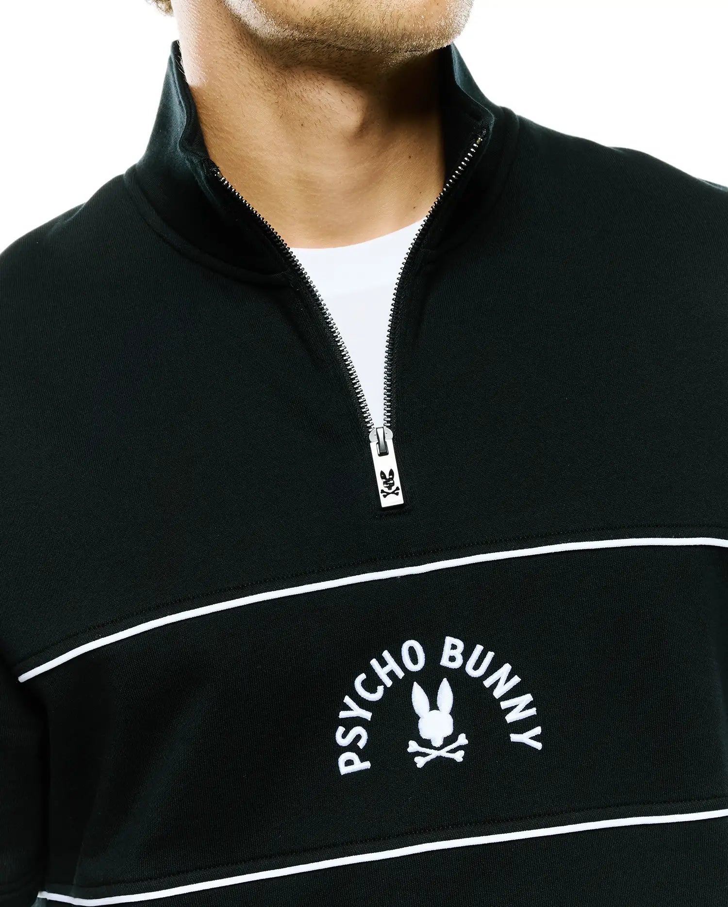 Psycho Bunny Men's Sweatshirts & Hoodies MENS STEVIE QUARTER-ZIP SWEATSHIRT MT0500261