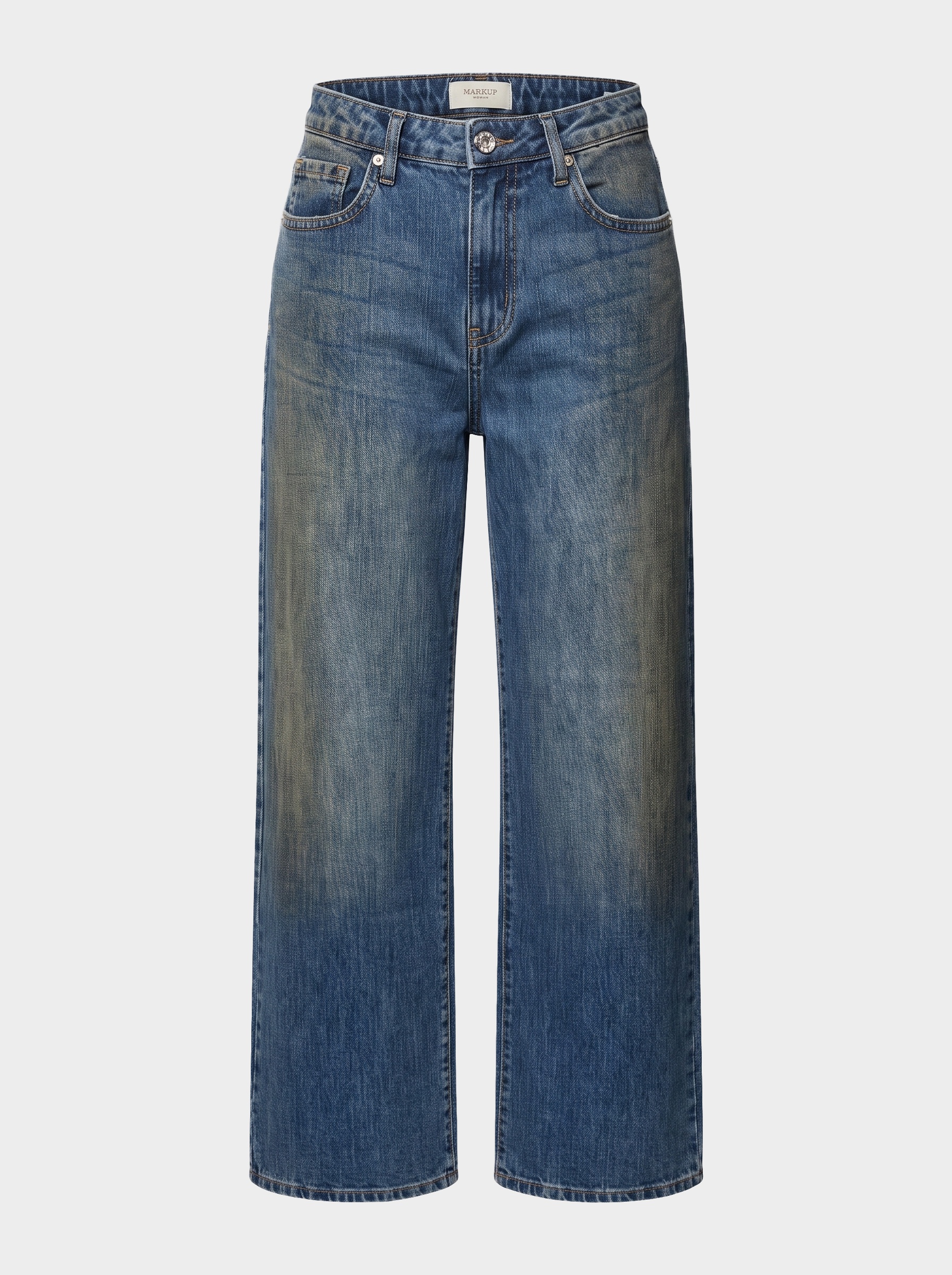 Markup Donna Jeans & Pantaloni Jeans wide leg lavaggio al thè
