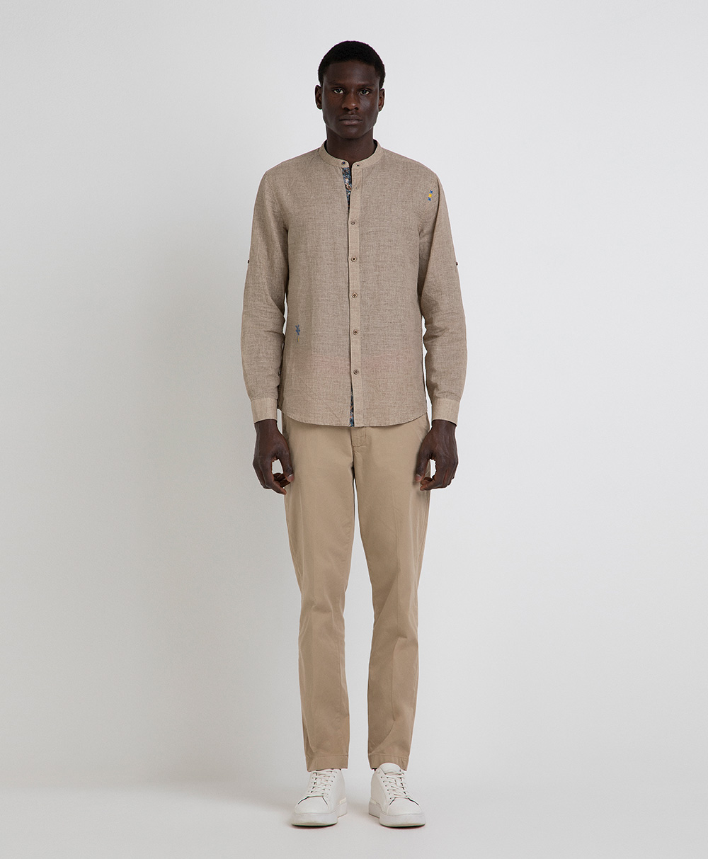 Markup Uomo Camicie Camicia lino cotone uomo