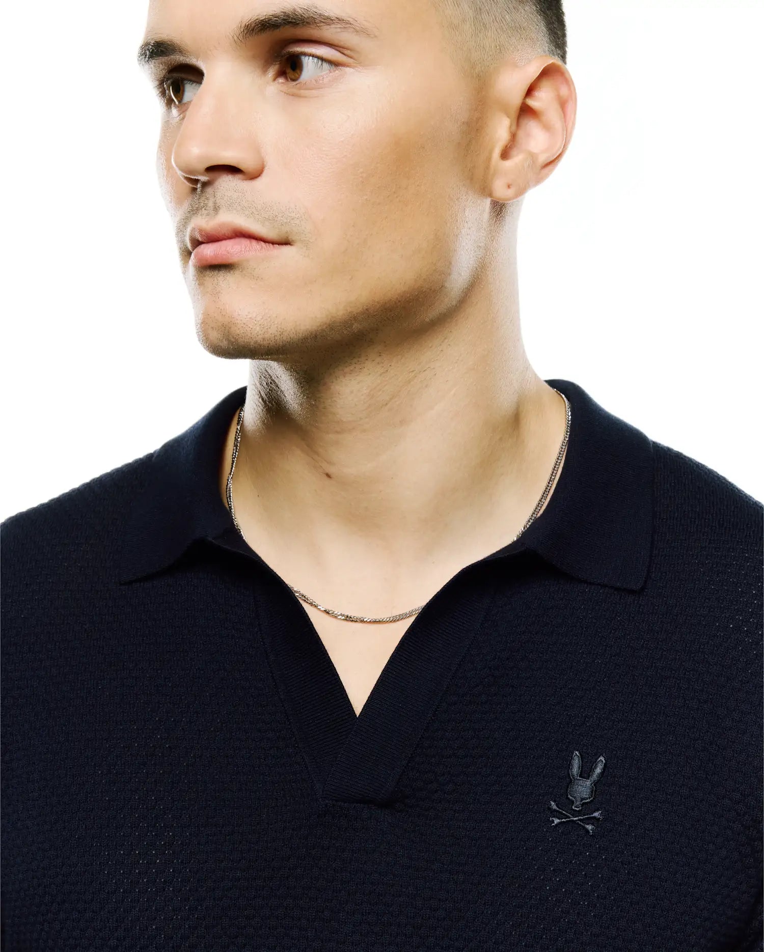 Psycho Bunny Men's Polos Devon Knit Polo MT0100169 polo blu cotone