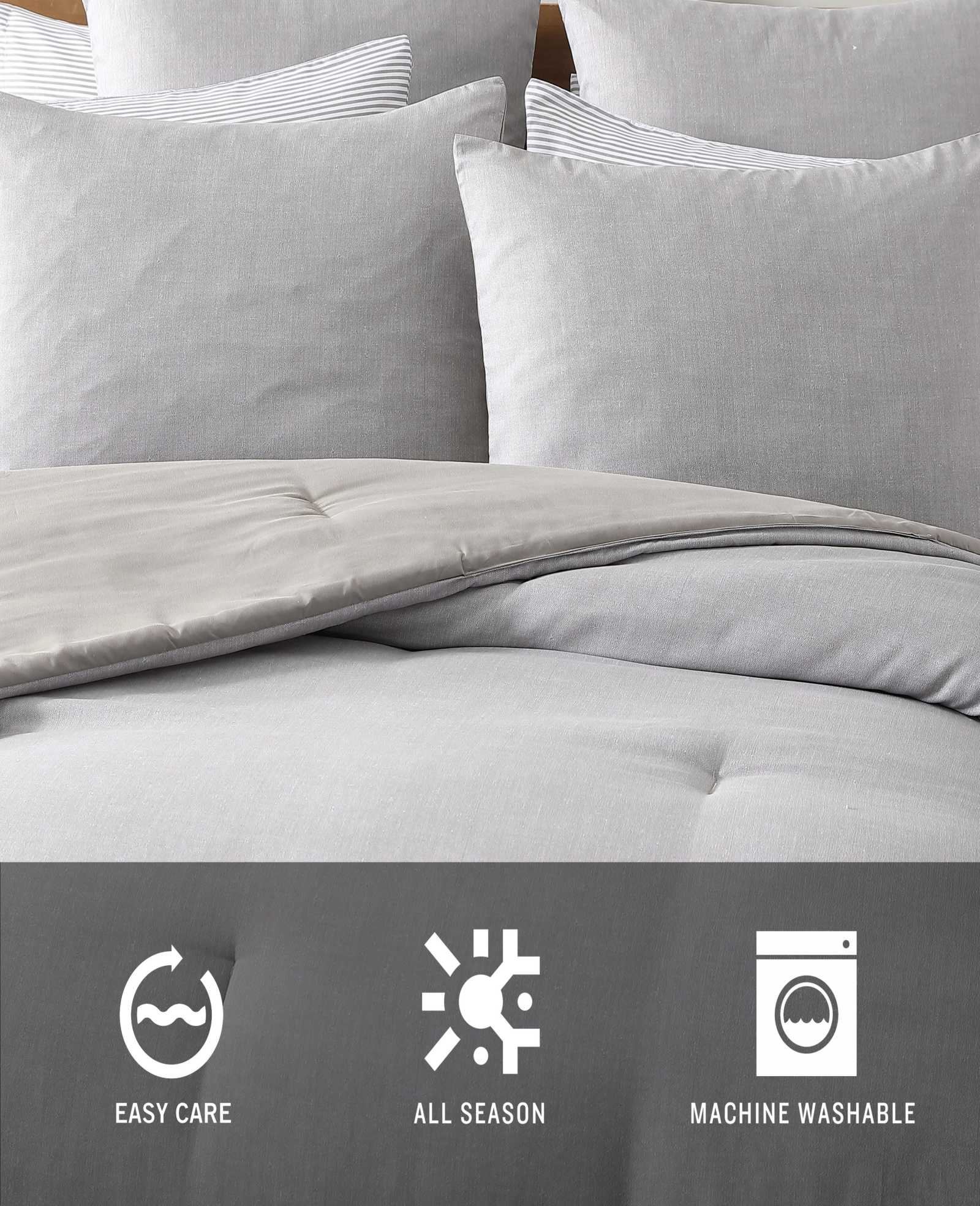 Kenneth Cole Reaction Home & Bedding Abstract Texture Comforter Set set comforter grigio Queen