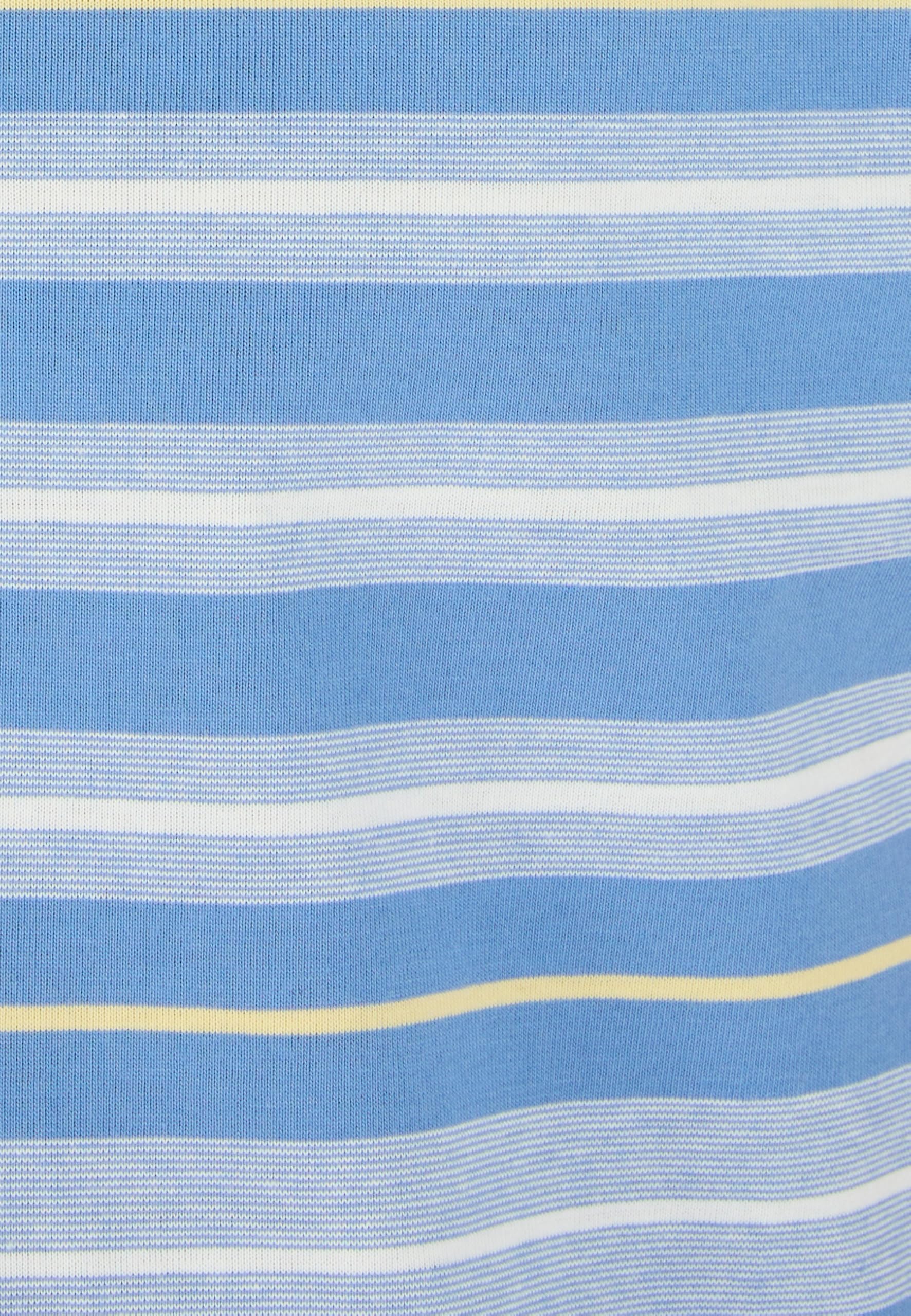Damart Prêt-à-porter Polo A Righe Manica Corta Uomo L blu a strisce cotone