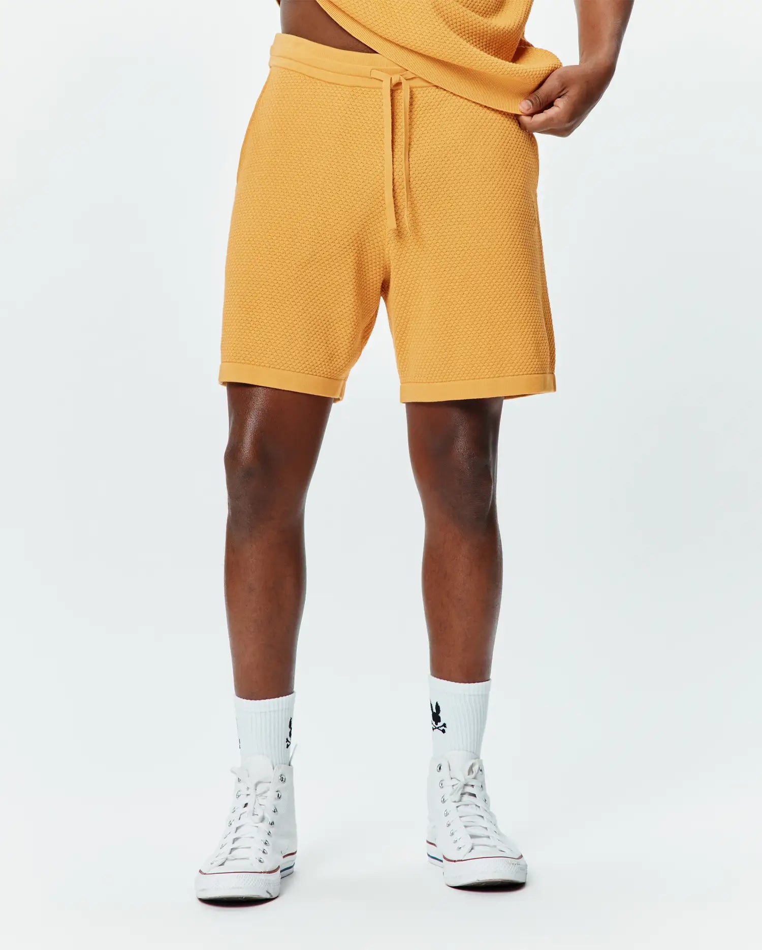 Psycho Bunny Men's Shorts Devon Knit Short 7" pantaloncini gialli XXS-XXXL cotone