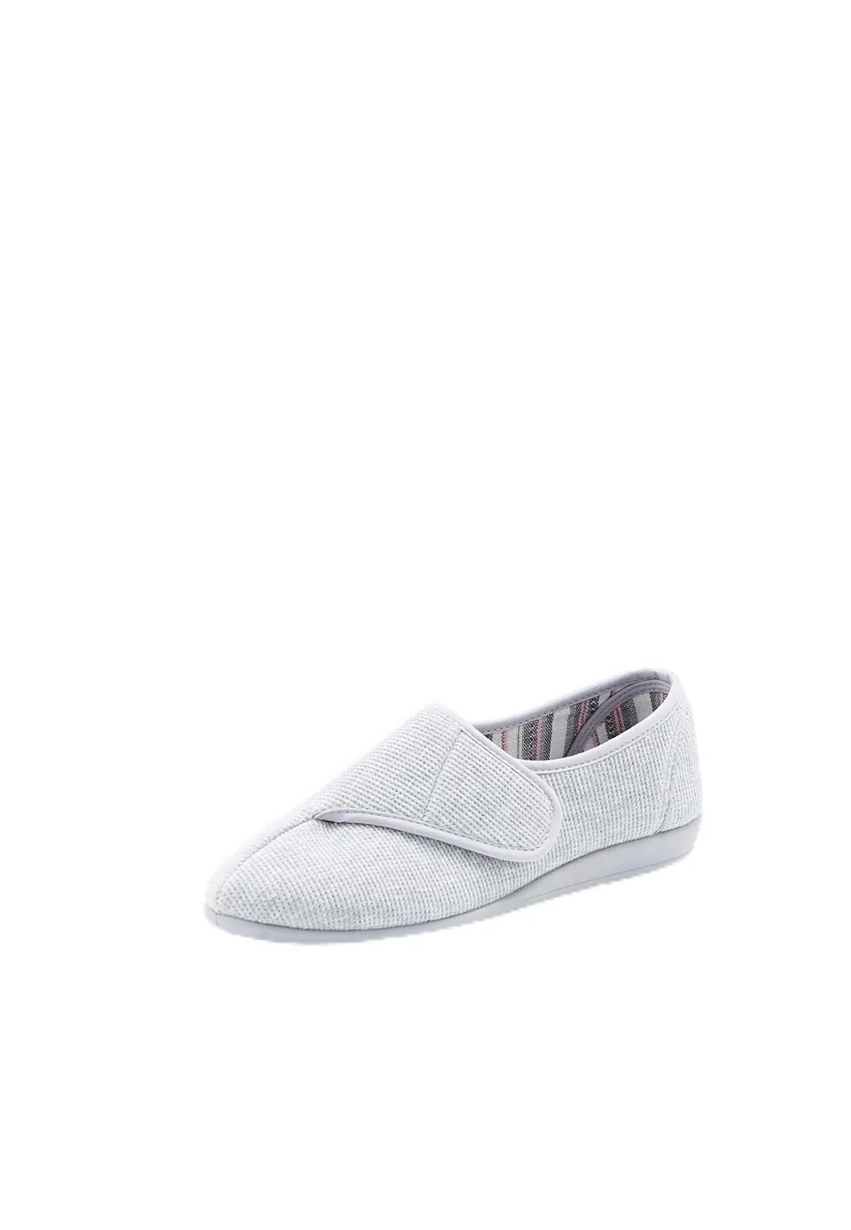 Damart Calzature Pantofole in maglia goffrata con graffi donna grigio chiaro 36 EU
