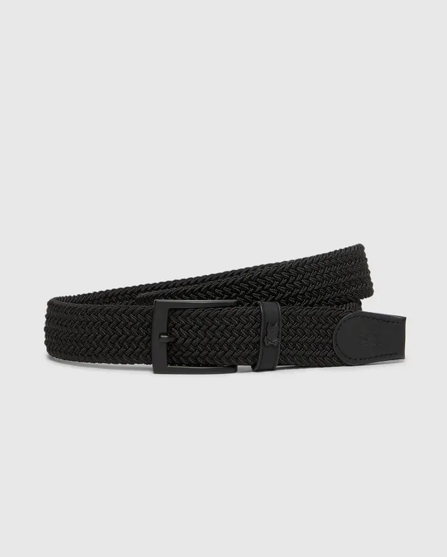 Psycho Bunny Accessories B6A890F200 cintura intrecciata nera S/M