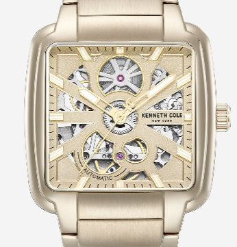 Kenneth Cole Reaction Watches Skeleton Automatic Bracelet Watch orologio dorato automatico