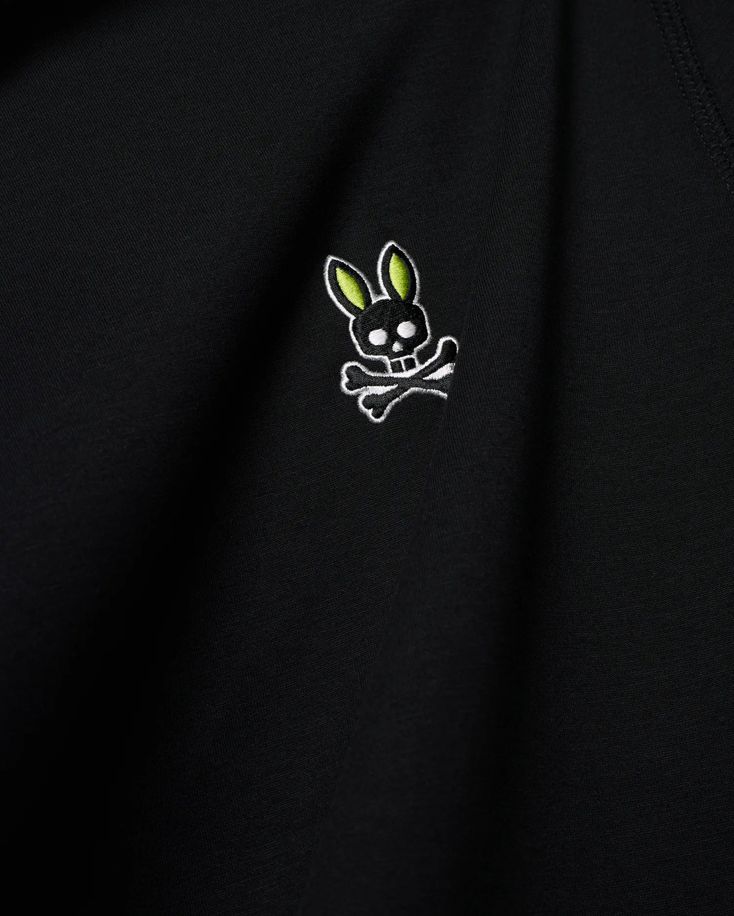 Psycho Bunny Men's Sweatshirts & Hoodies MEN'S LEX FLEECE HOODIE MT0500316 felpa nera con cappuccio morbida