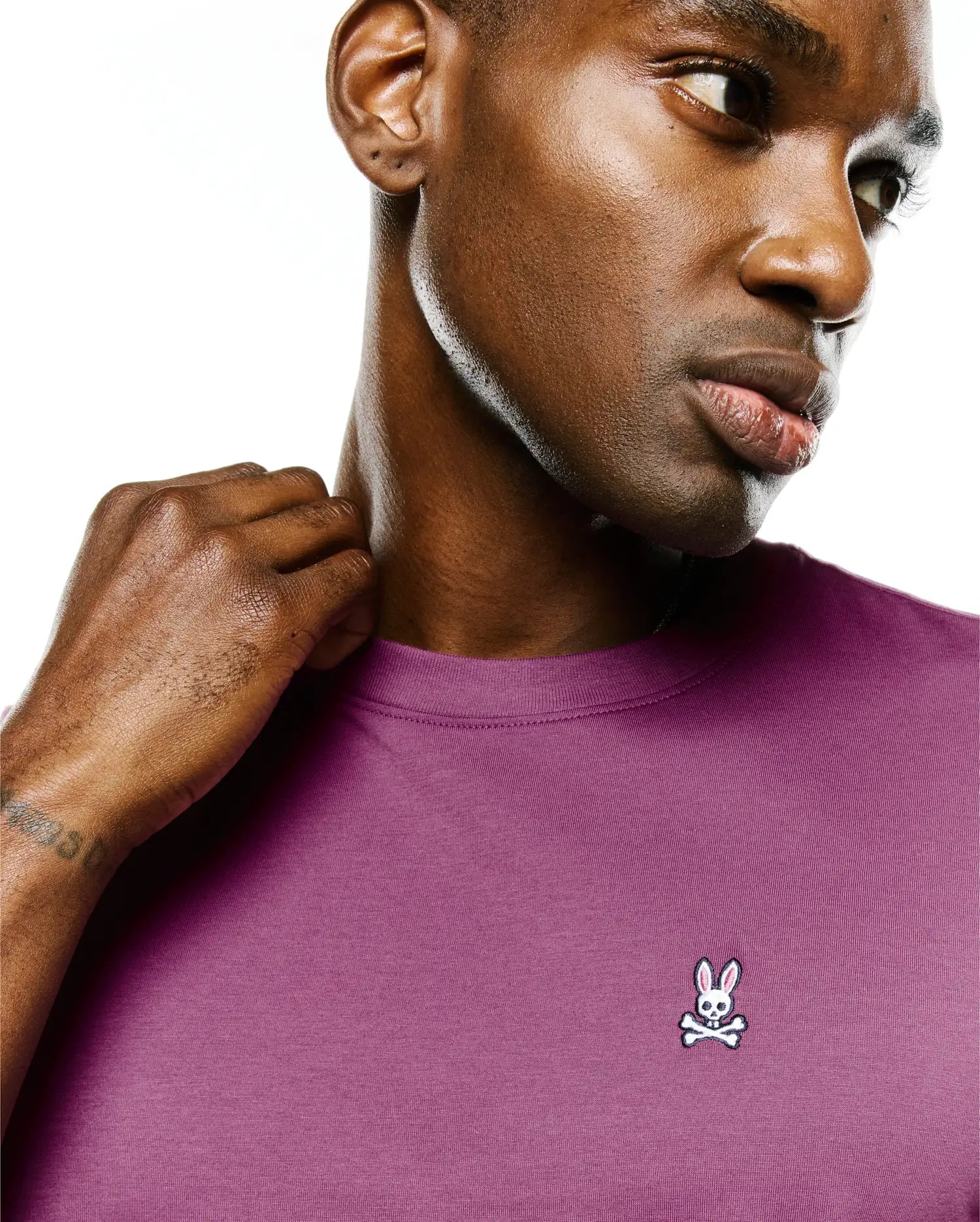 Psycho Bunny Men's Tees Classic Crew Neck Tee B6U014F200 maglietta viola XXS