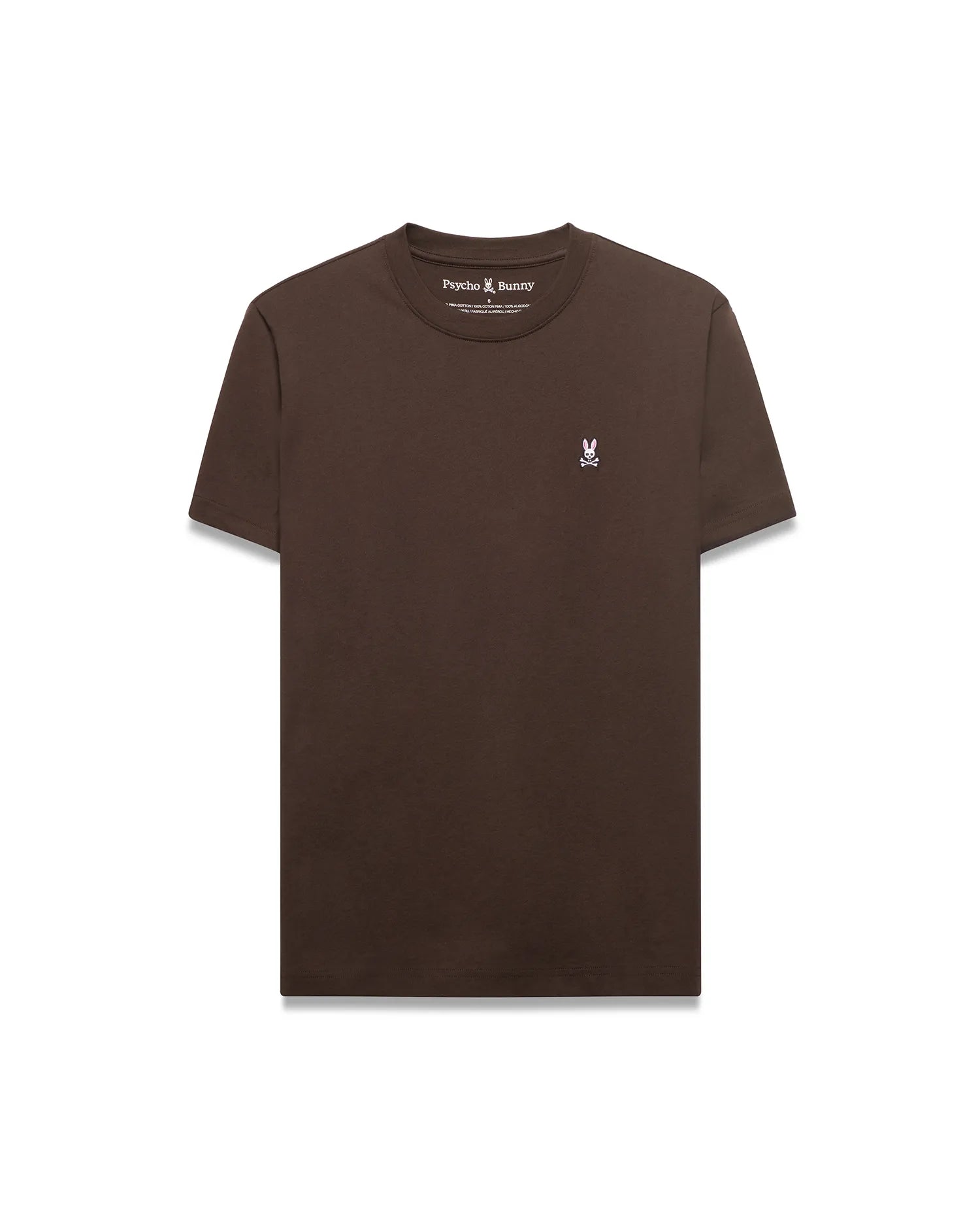 Psycho Bunny Men's Tees Classic Pima Crew Neck Tee maglietta Java in Pima