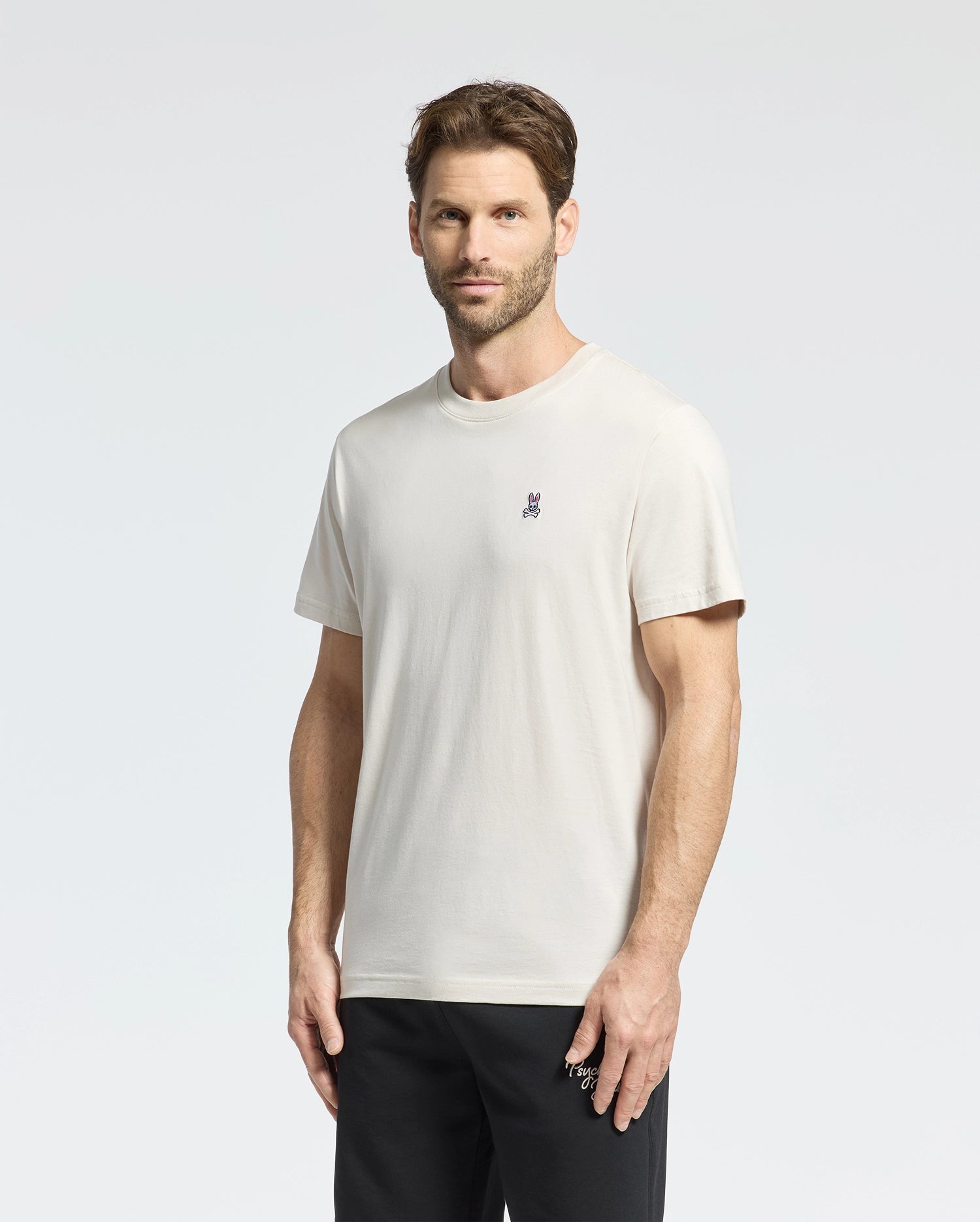 Psycho Bunny Men's Tees MENS CLASSIC CREW NECK TEE B6U014B200 maglietta Natural Linen