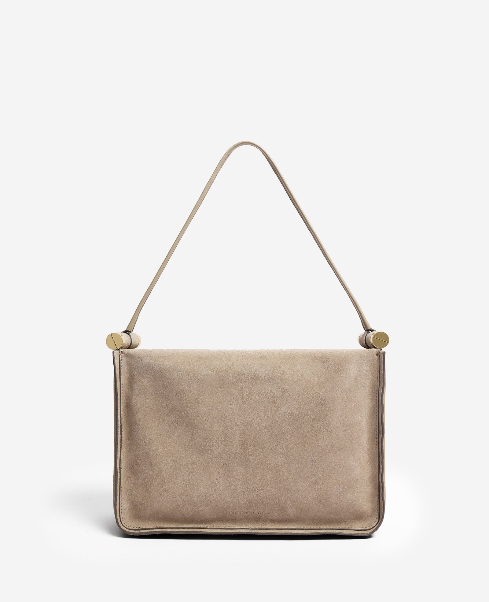 Kenneth Cole Reaction Bags Highline Large Suede Top Handle Shoulder Bag borsa taupe in pelle scamosciata