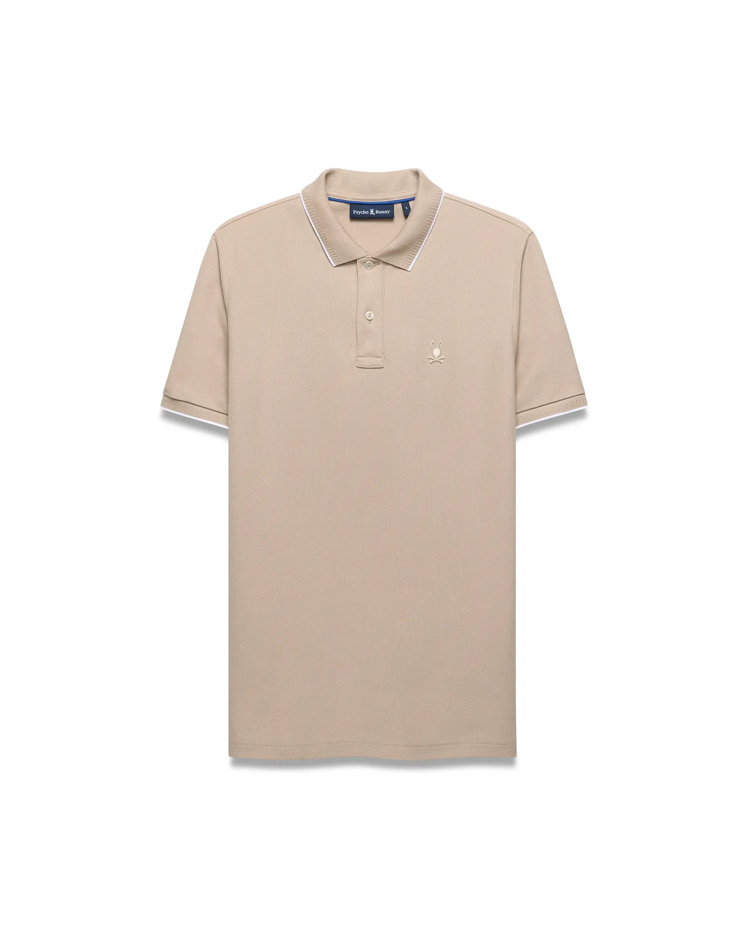 Psycho Bunny Men's Polos Ringston Pima Pique polo beige cotone Pima