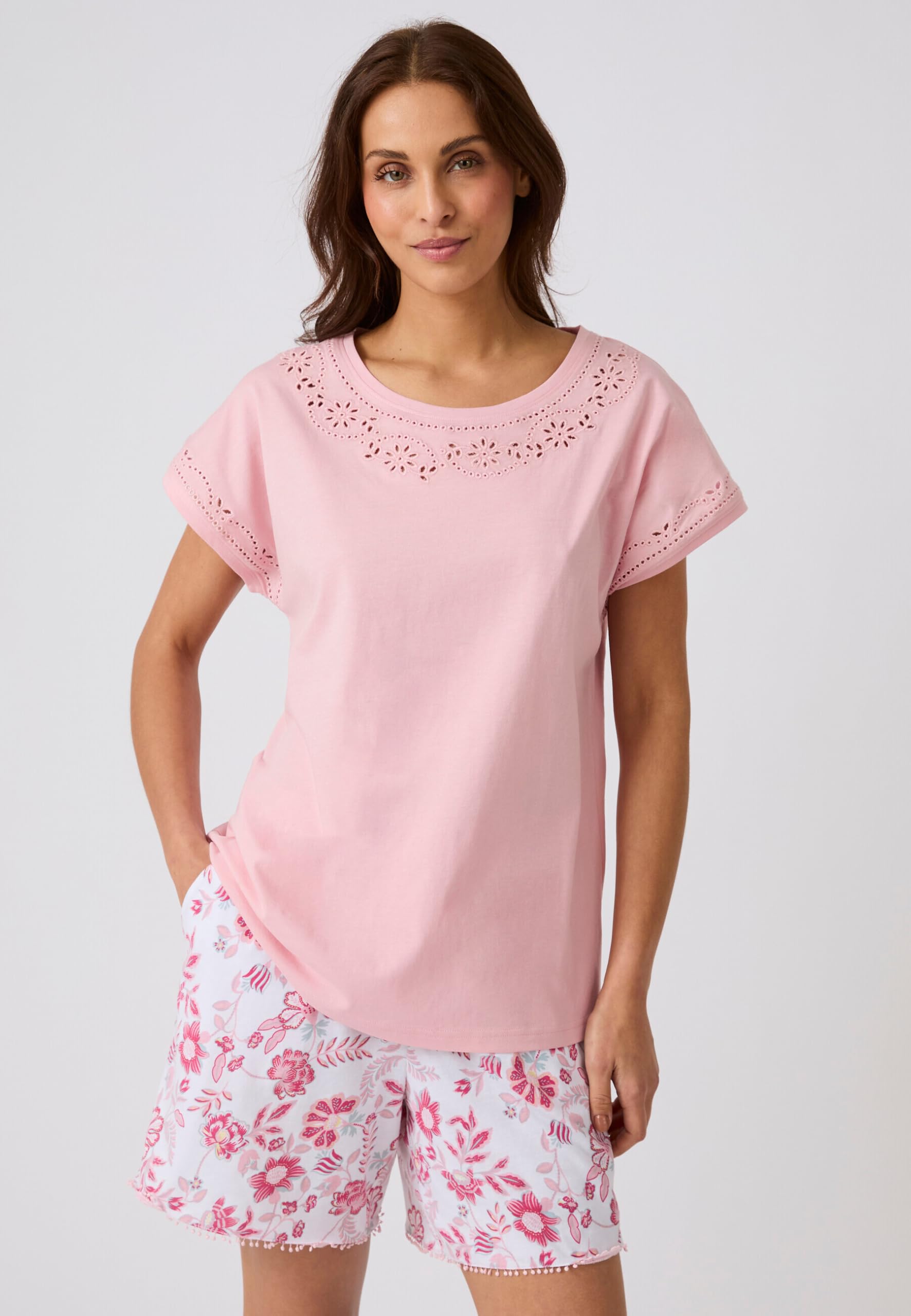 Damart Homewear Pyjashort pigiama corto da donna S cotone biologico