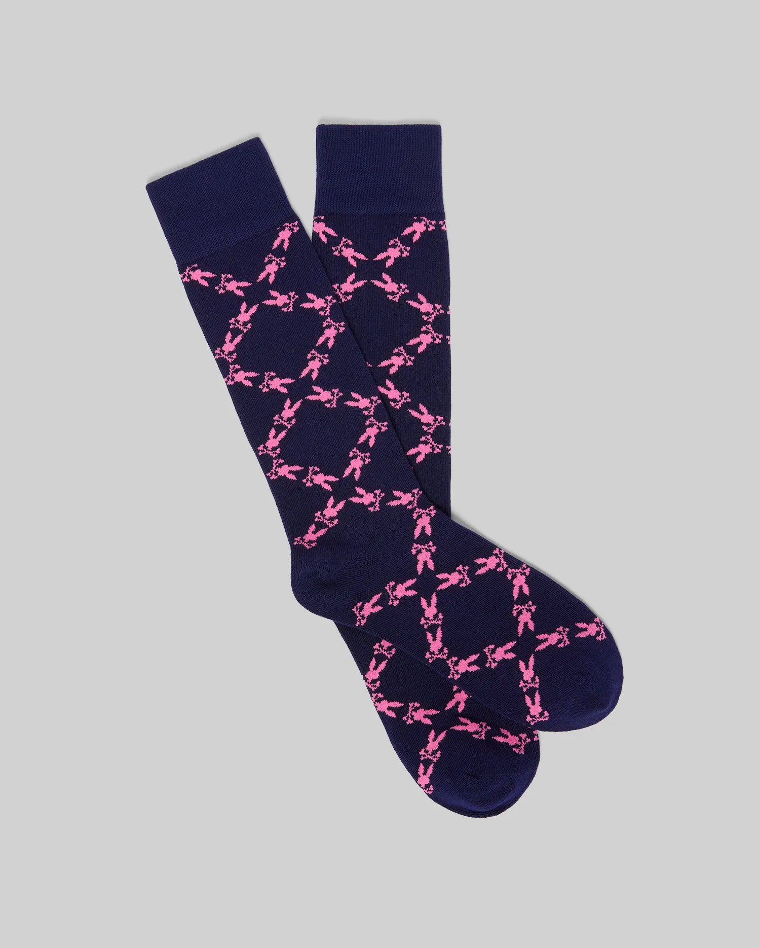 Psycho Bunny Accessories Bunny Dress Sock calzini blu sera cotone elasticizzato