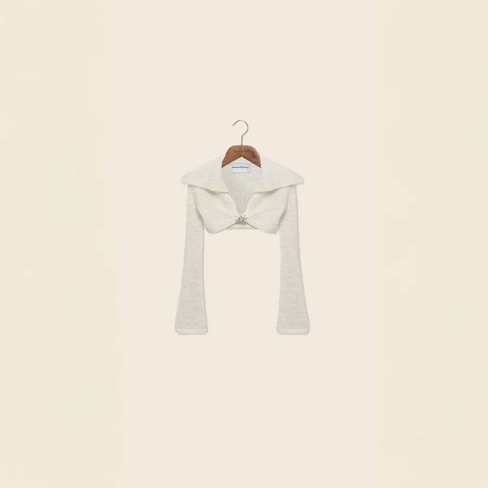 House Of Sunny Women's Knitwear SAIL KNIT maglia cropped colletto marinaio