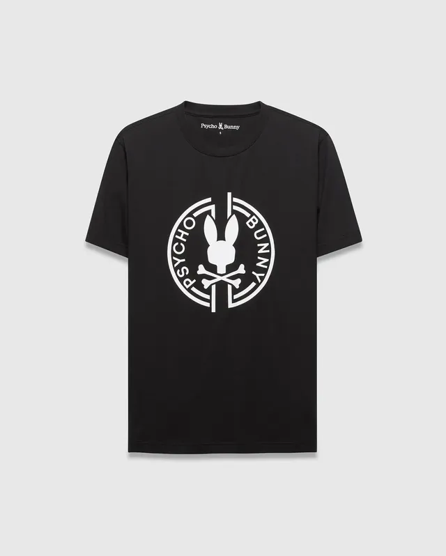 Psycho Bunny Men's Tees MENS SANTA FE GRAPHIC TEE - MT0200611 t-shirt nera cotone