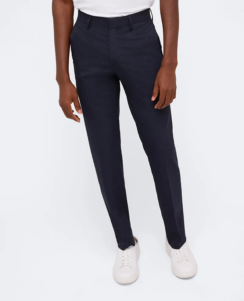Kenneth Cole Reaction Clothing Slim-Fit Stretch Twill Dress Pant pantaloni Dark Navy