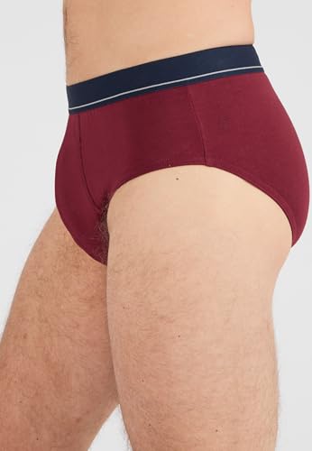 Damart Biancheria intima Set di 3 slip chiusi bordeaux S cotone biologico