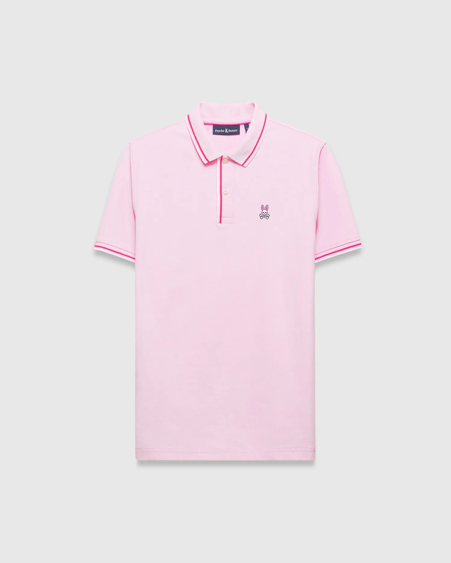 Psycho Bunny Men's Polos Faye Pique Polo polo rosa taglie uomo