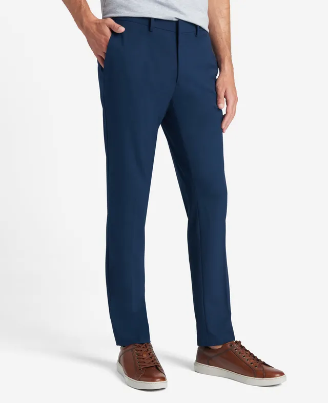 Kenneth Cole Reaction Clothing Skinny-Fit Stretch Performance Dress Pant pantaloni blu
