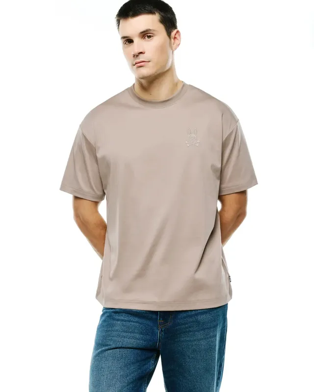 Psycho Bunny Oscar MT0200217 maglietta beige 100% Pima oversize