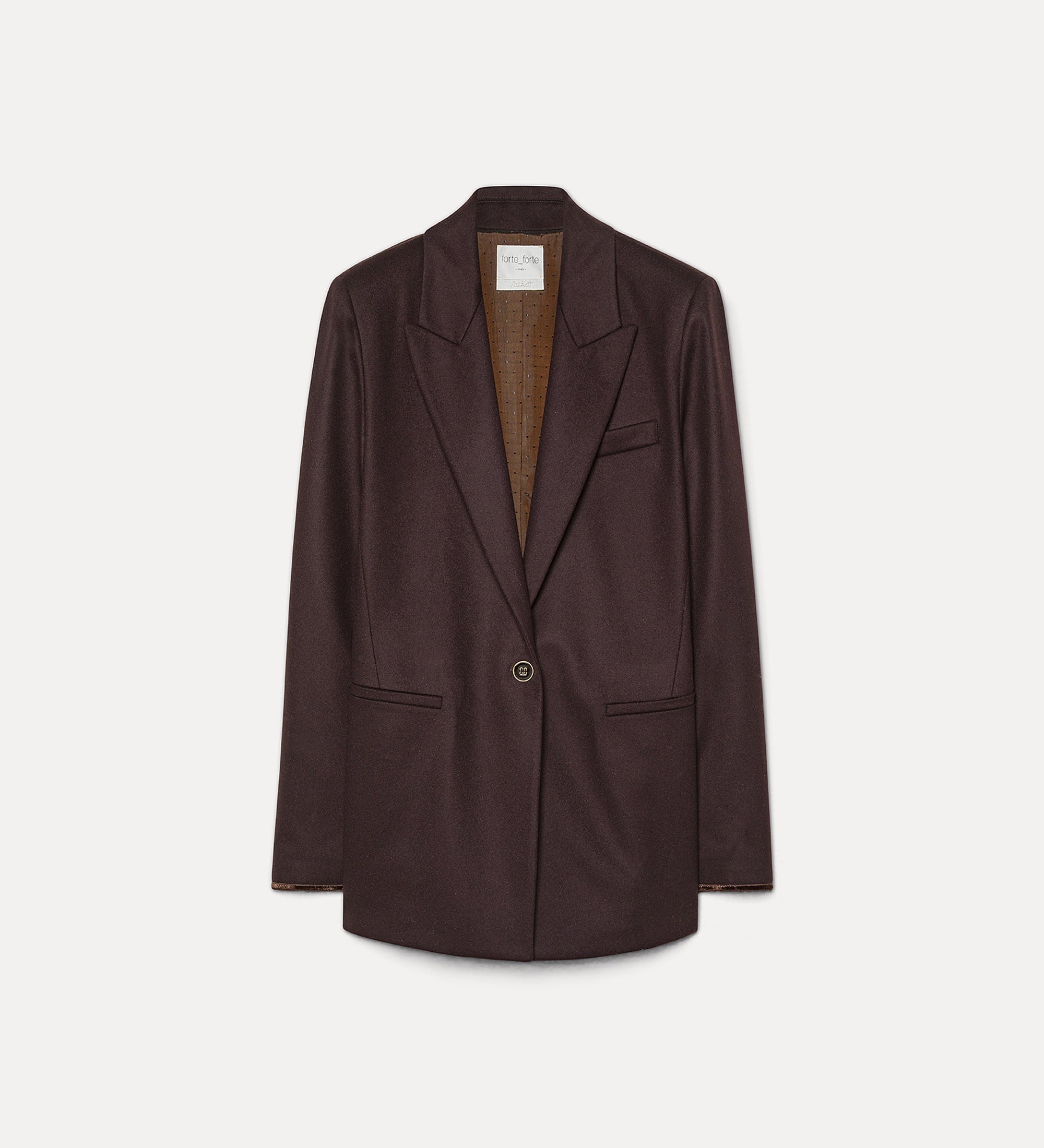 Forte giacche Wool-blend cloth oversized jacket giacca marrone in lana