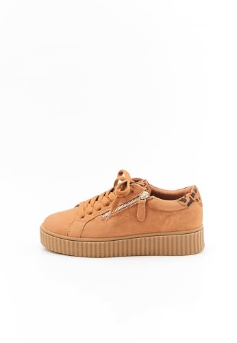 Damart Calzature Tennis Zeppe Amortyl donna albicocca in pelle