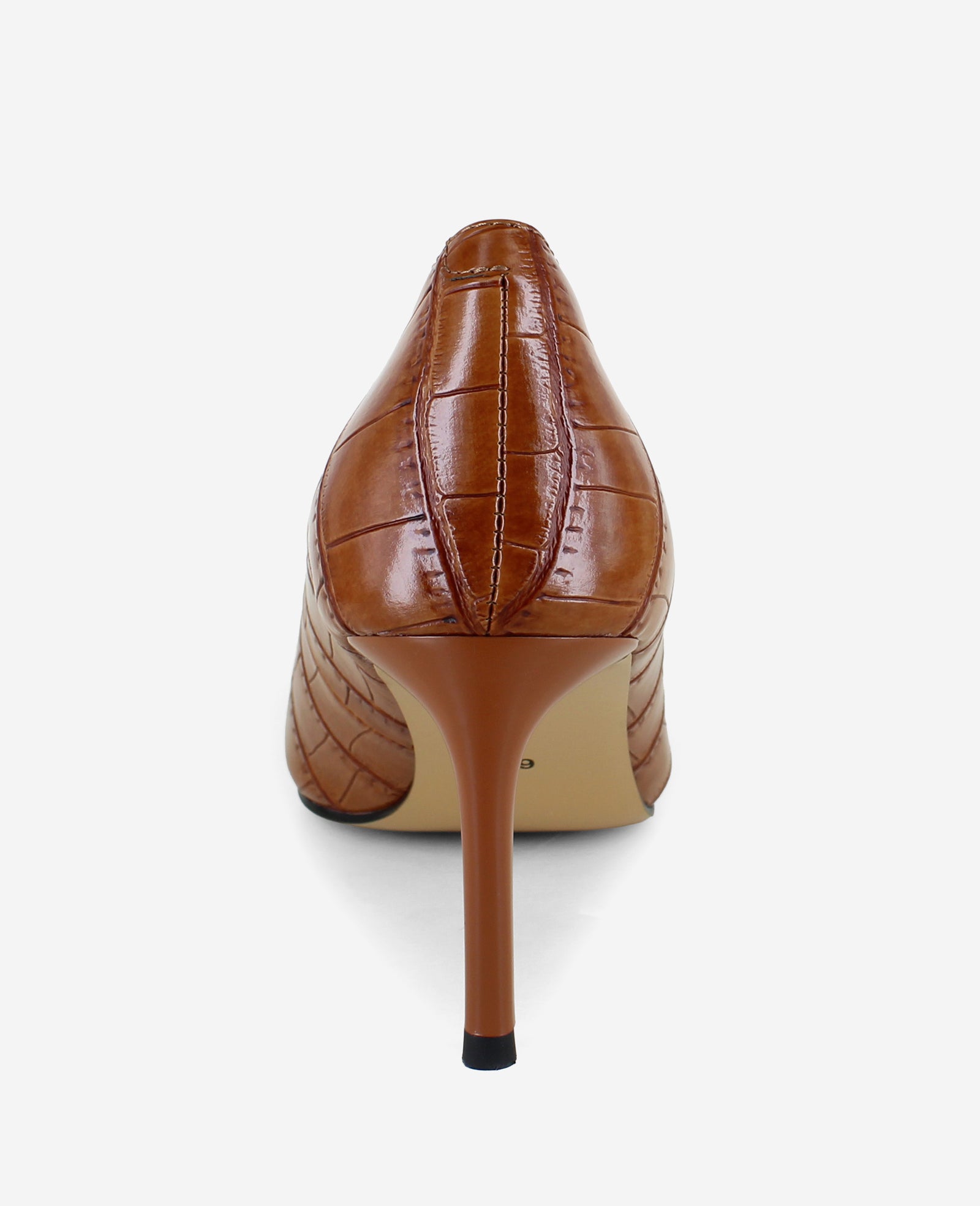 Kenneth Cole Reaction Shoes Perfecto Embossed Croco Leather décolleté tan