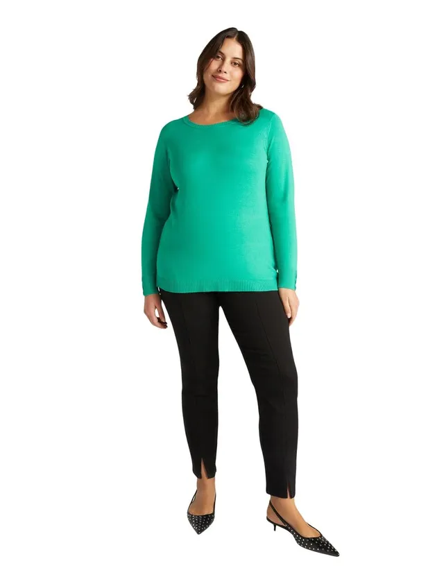 Fiorella Rubino Jeans Jeggings con Spacchi al Fondo 48 Plus
