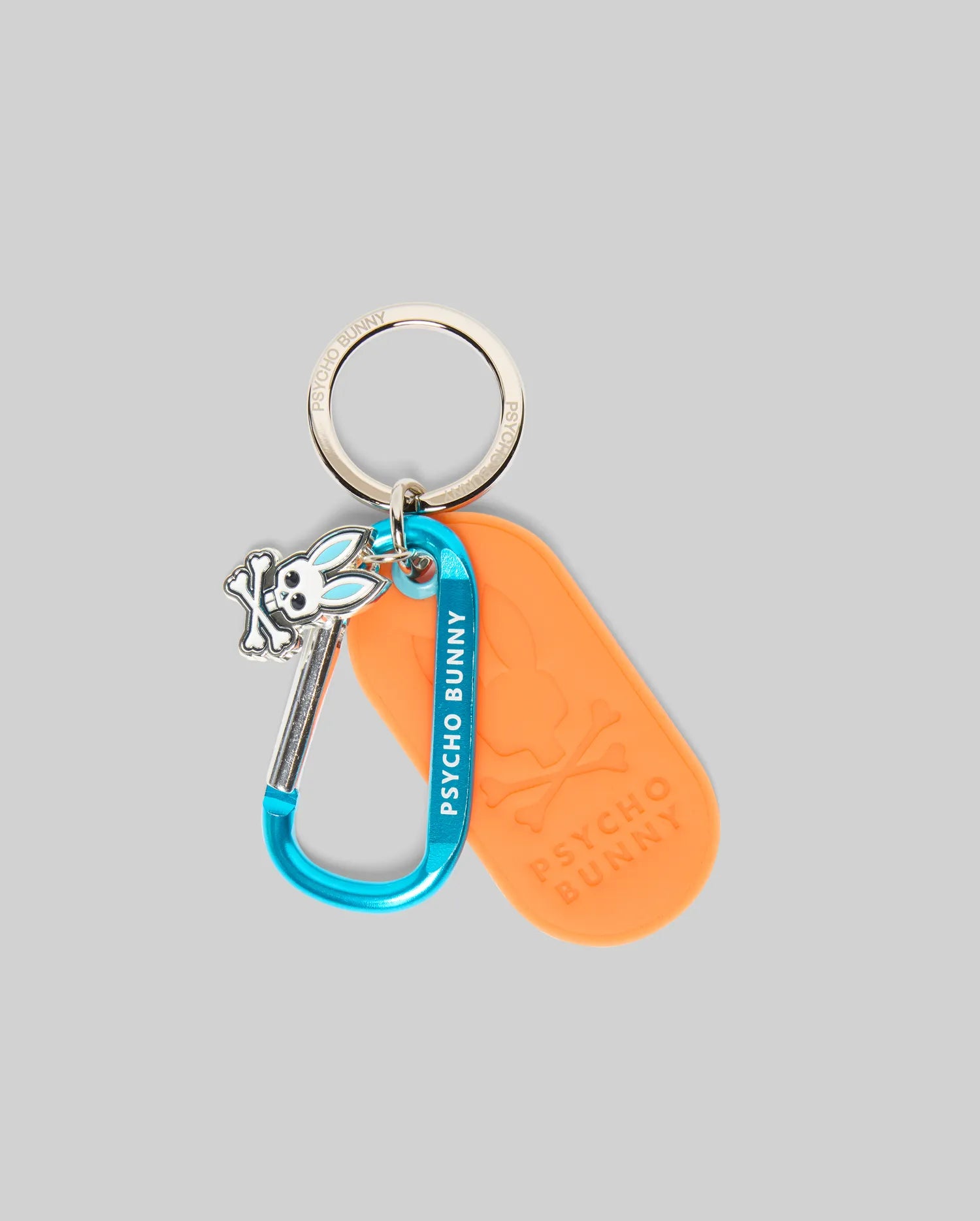Psycho Bunny Accessories Carabiner Keychain MO1700029 portachiavi arancione