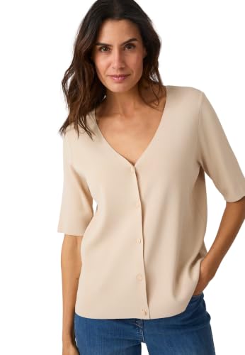 Damart Prêt-à-porter gilet donna marrone beige 38-44 viscosa