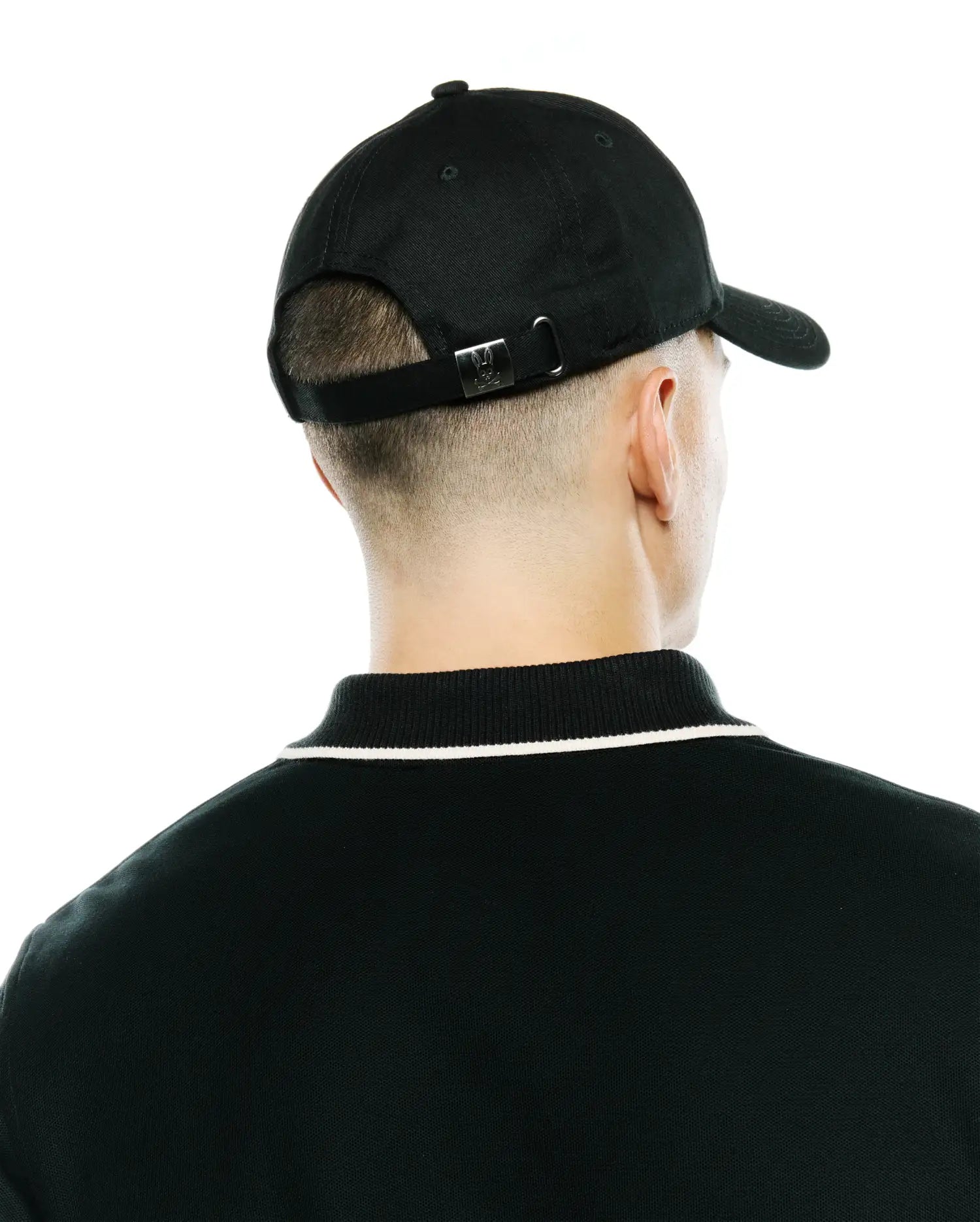 Psycho Bunny Accessories Jaydon Baseball Cap cappellino nero regolabile