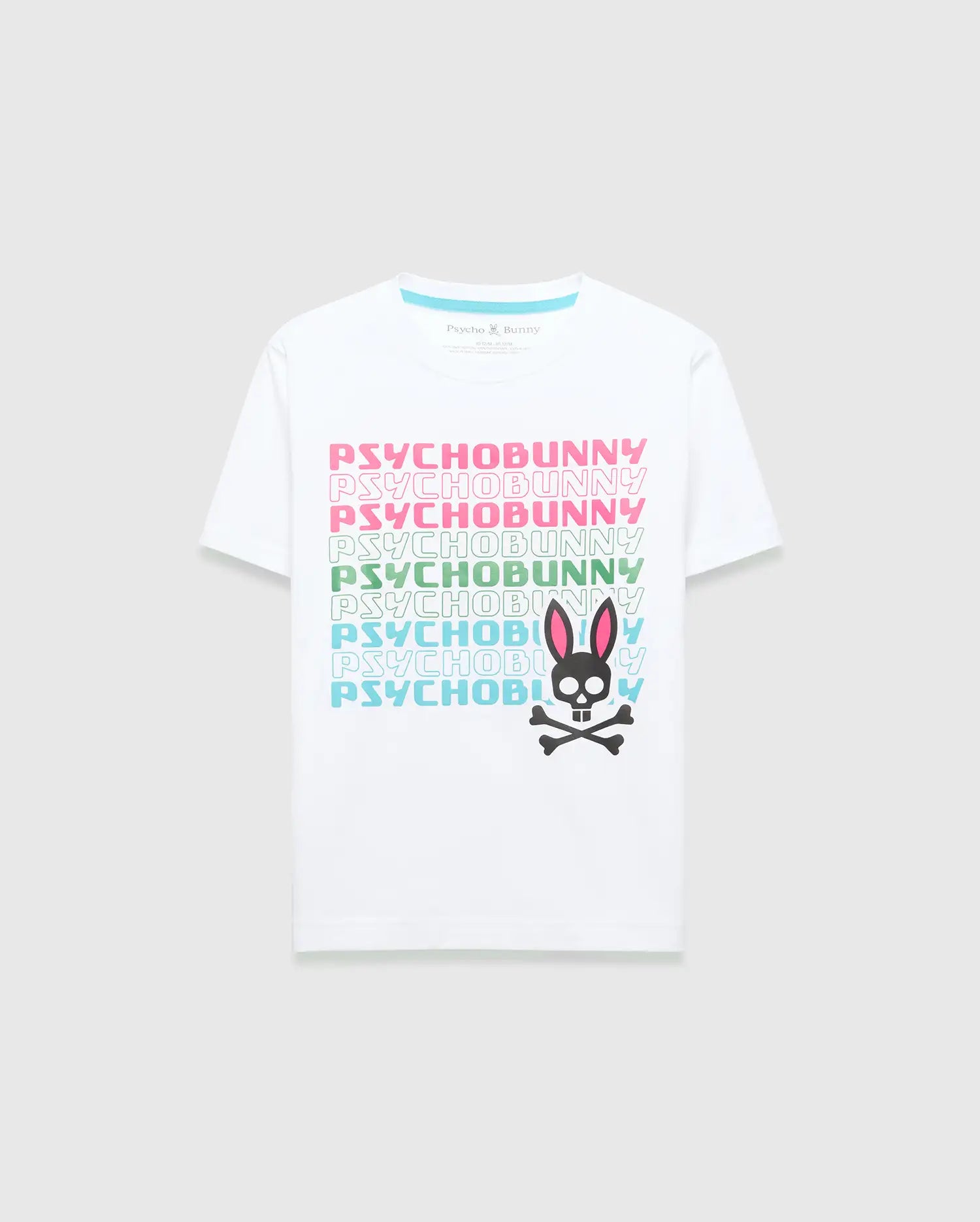 Psycho Bunny Kids Tees KIDS LANDON WORDMARK TEE KT0200196 T-shirt bianca