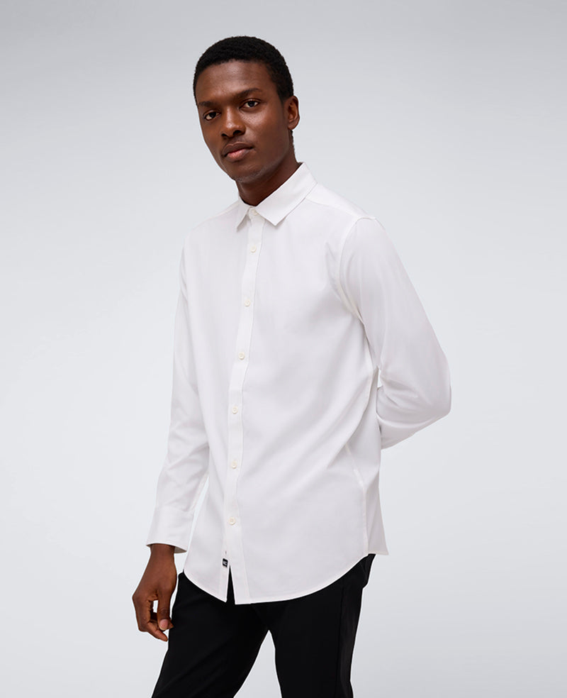 Kenneth Cole Reaction Performance Slim Fit Button Down Shirt camicia bianca