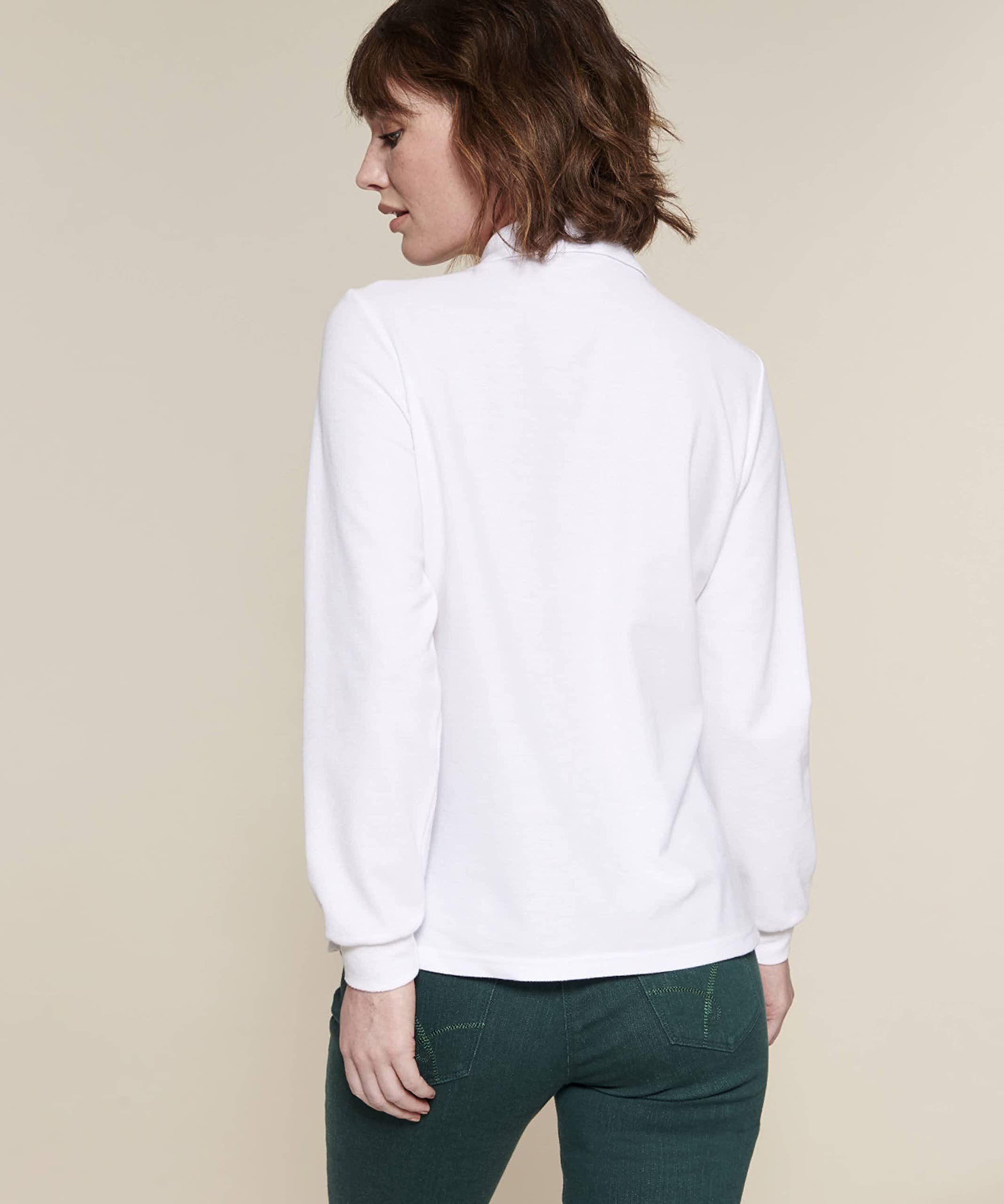 Damart Prêt-à-porter polo in maglia trapuntata bianca 38
