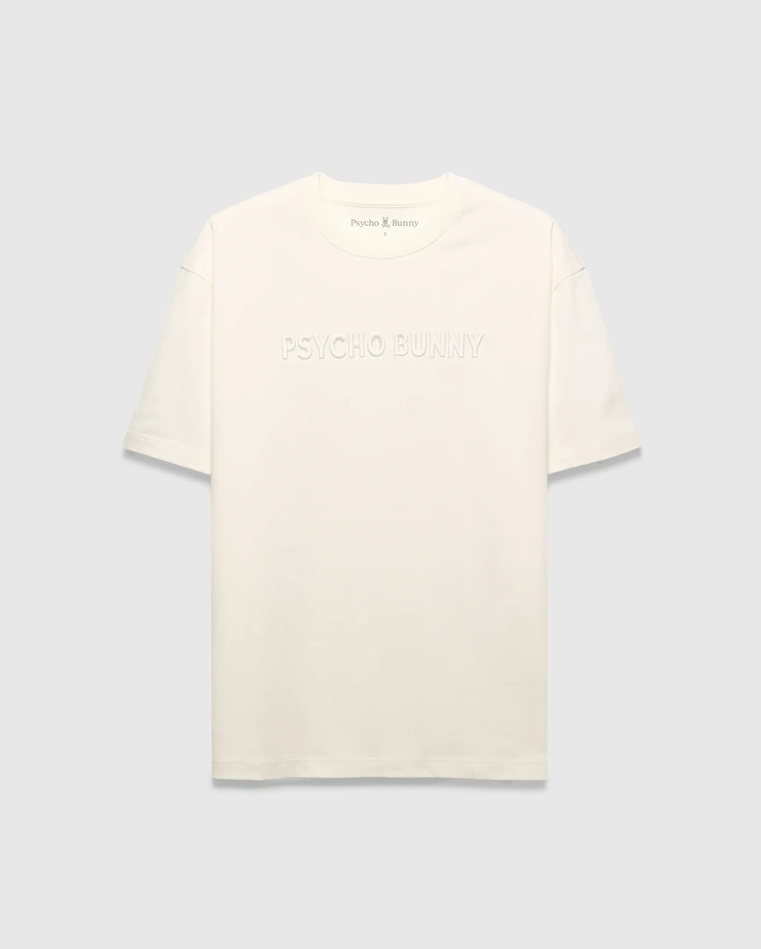 Psycho Bunny Men's Tees Windcrest Oversized T-shirt bianca oversize in cotone