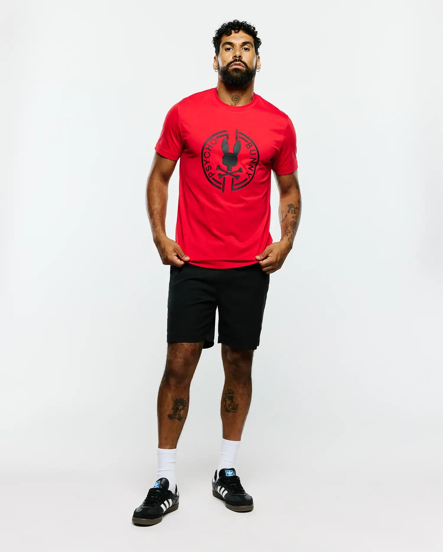 Psycho Bunny Men's Tees Santa Fe Graphic Tee MT0200611 T-shirt rossa