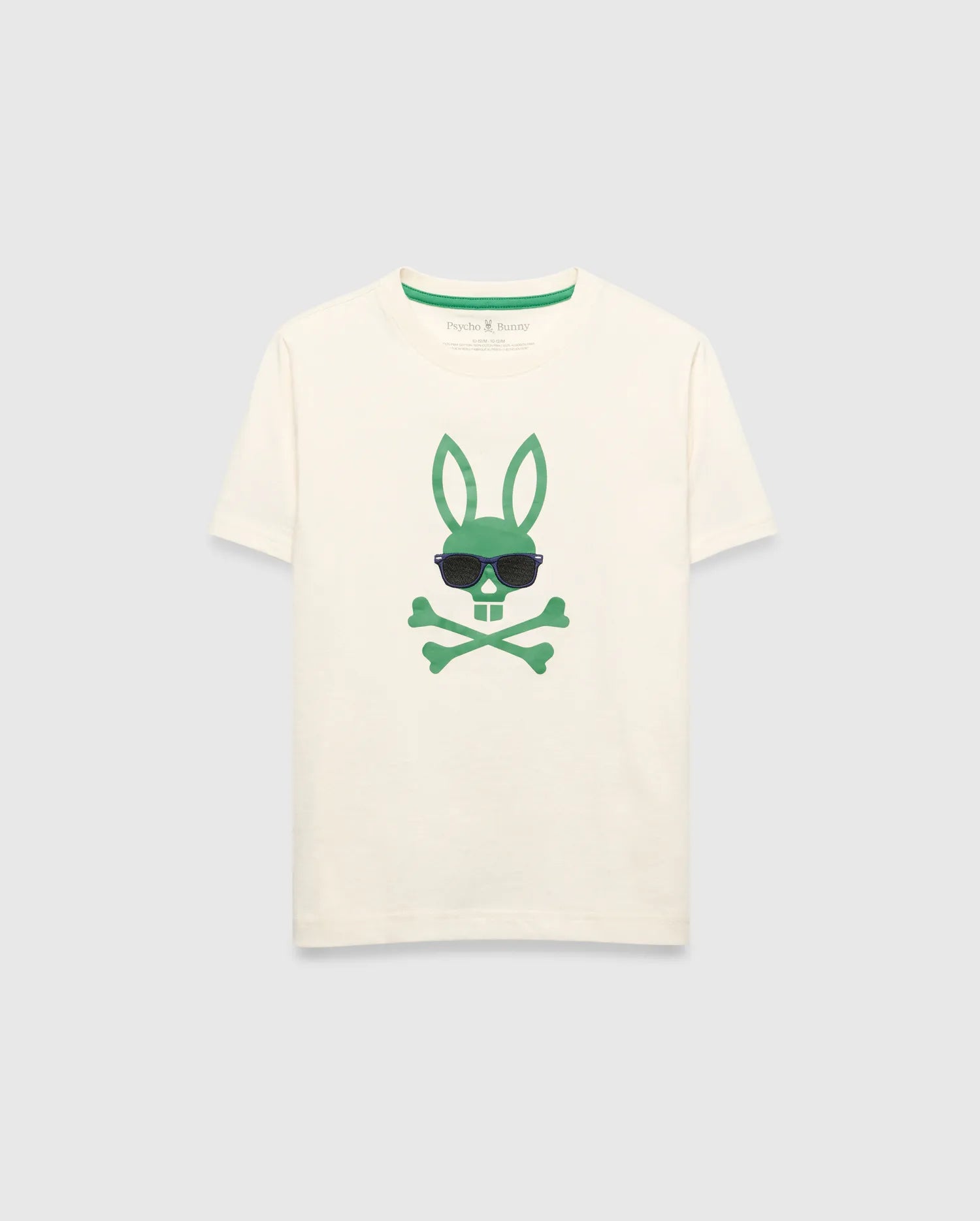 Psycho Bunny Kids Tees Sunny Graphic Tee maglietta bianca in cotone Pima