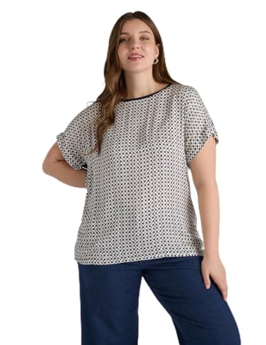 Fiorella Rubino Top e t-shirt T-Shirt bimaterica Fantasia Optical micro pois