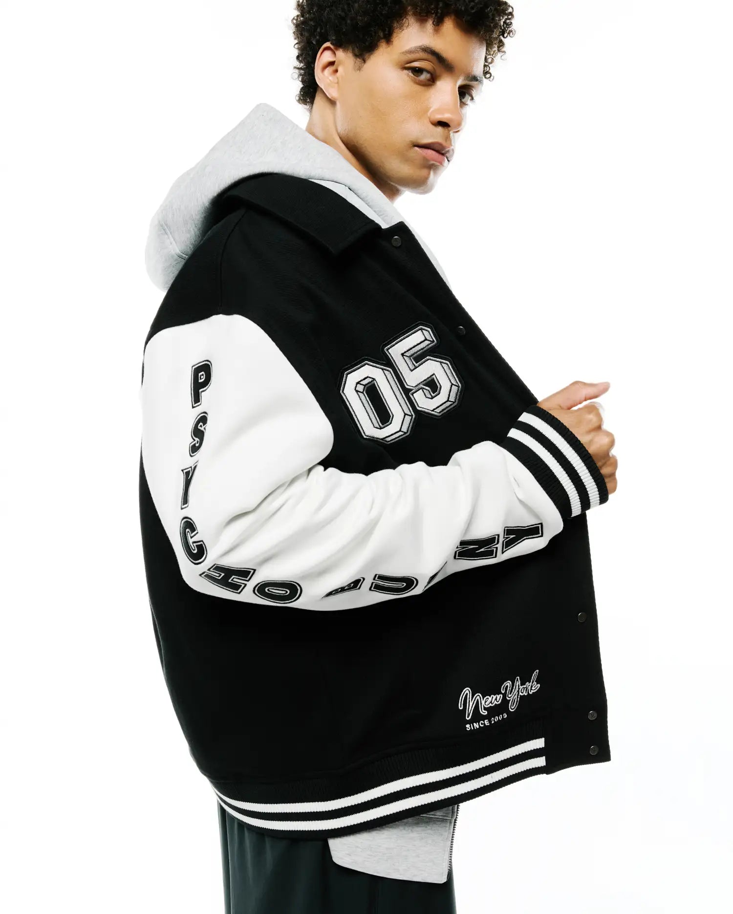 Psycho Bunny Jackets MEN'S REILLY KNIT COACH JACKET MO1100066 giacca nera