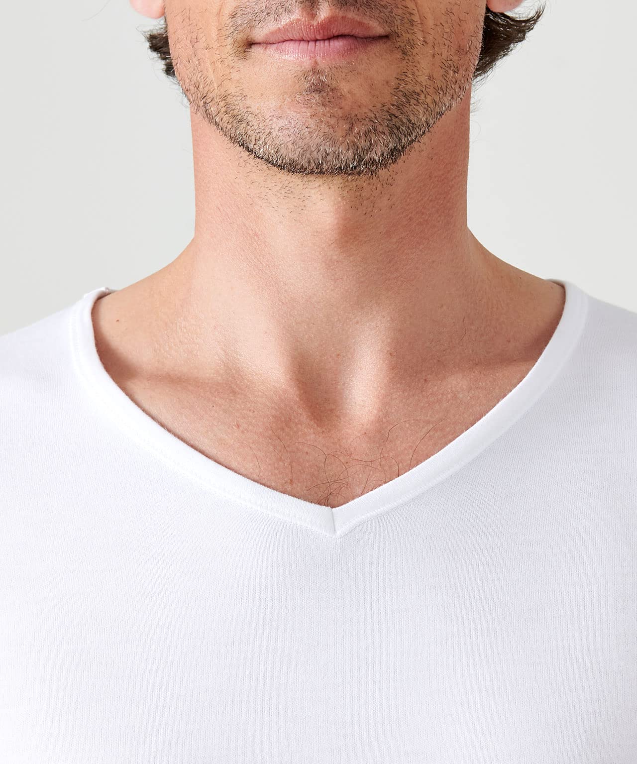 Damart Thermolactyl maglia interlock scollo a V uomo XS bianca calore grado 3
