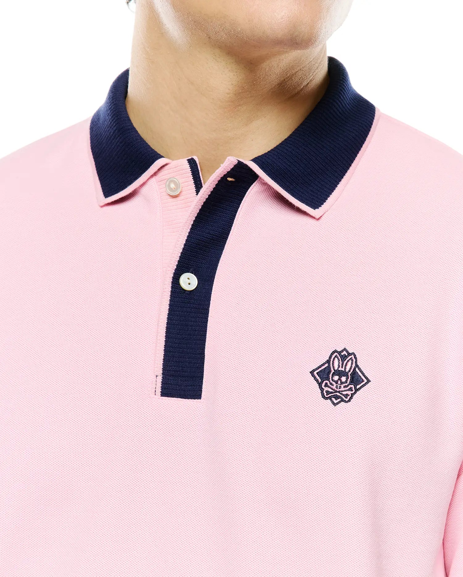 Psycho Bunny Men's Polos Robin Pima Piqué Polo polo rosa