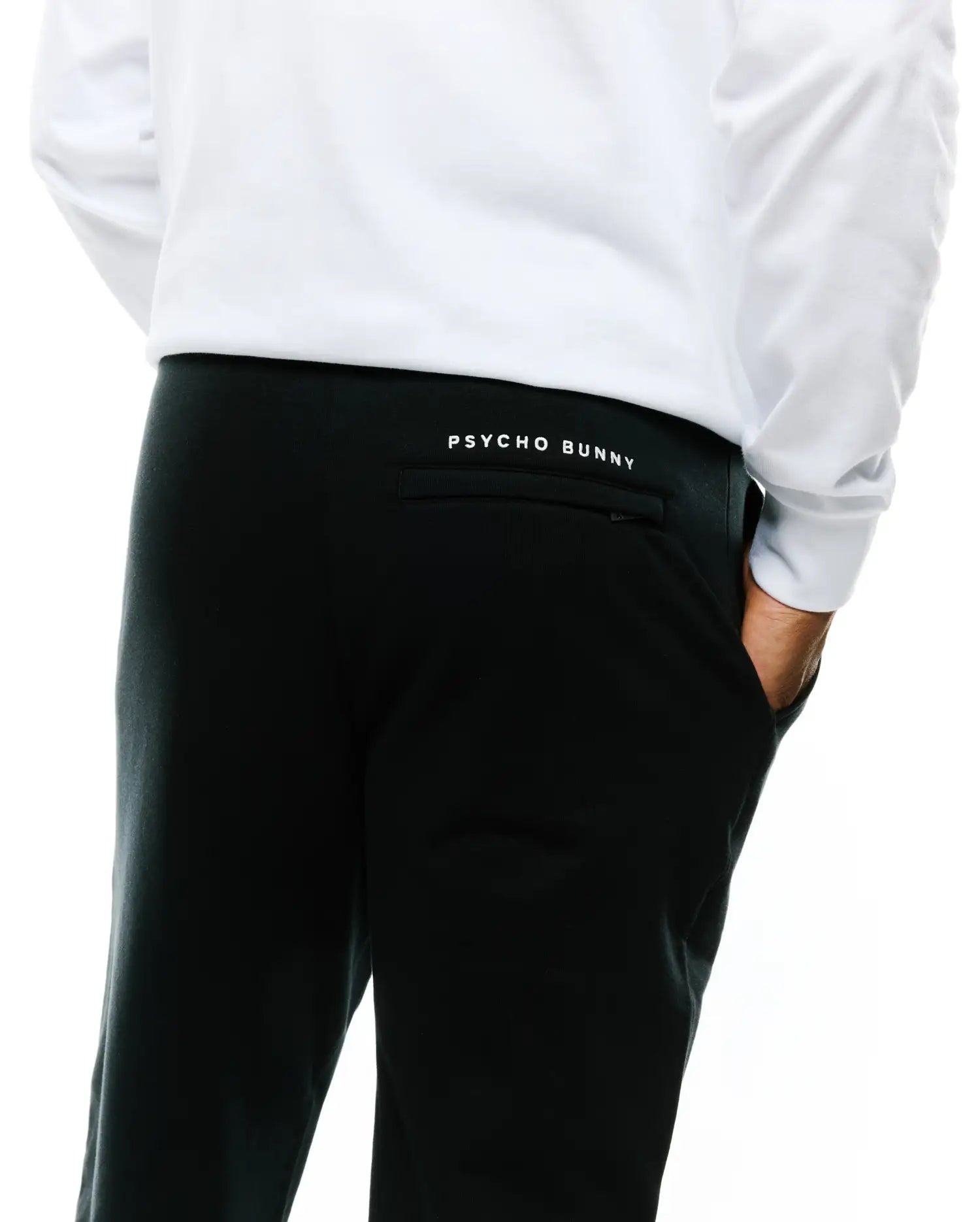 Psycho Bunny Men's Pants Nathaniel Fleece Sweatpants pantaloni neri regular